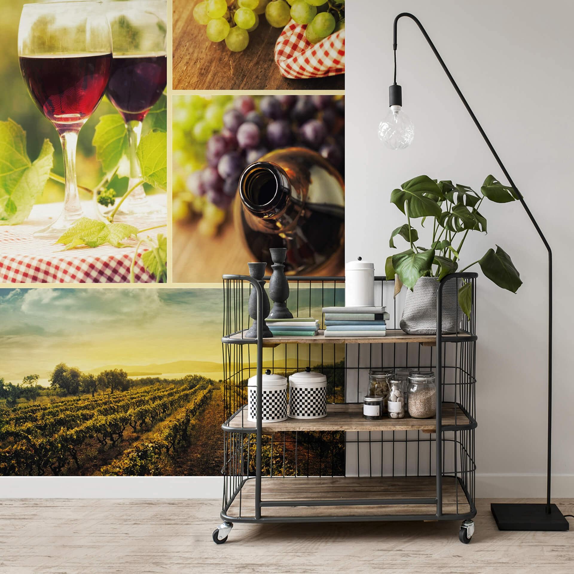 Fototapet Vin collage - 240x260 cm