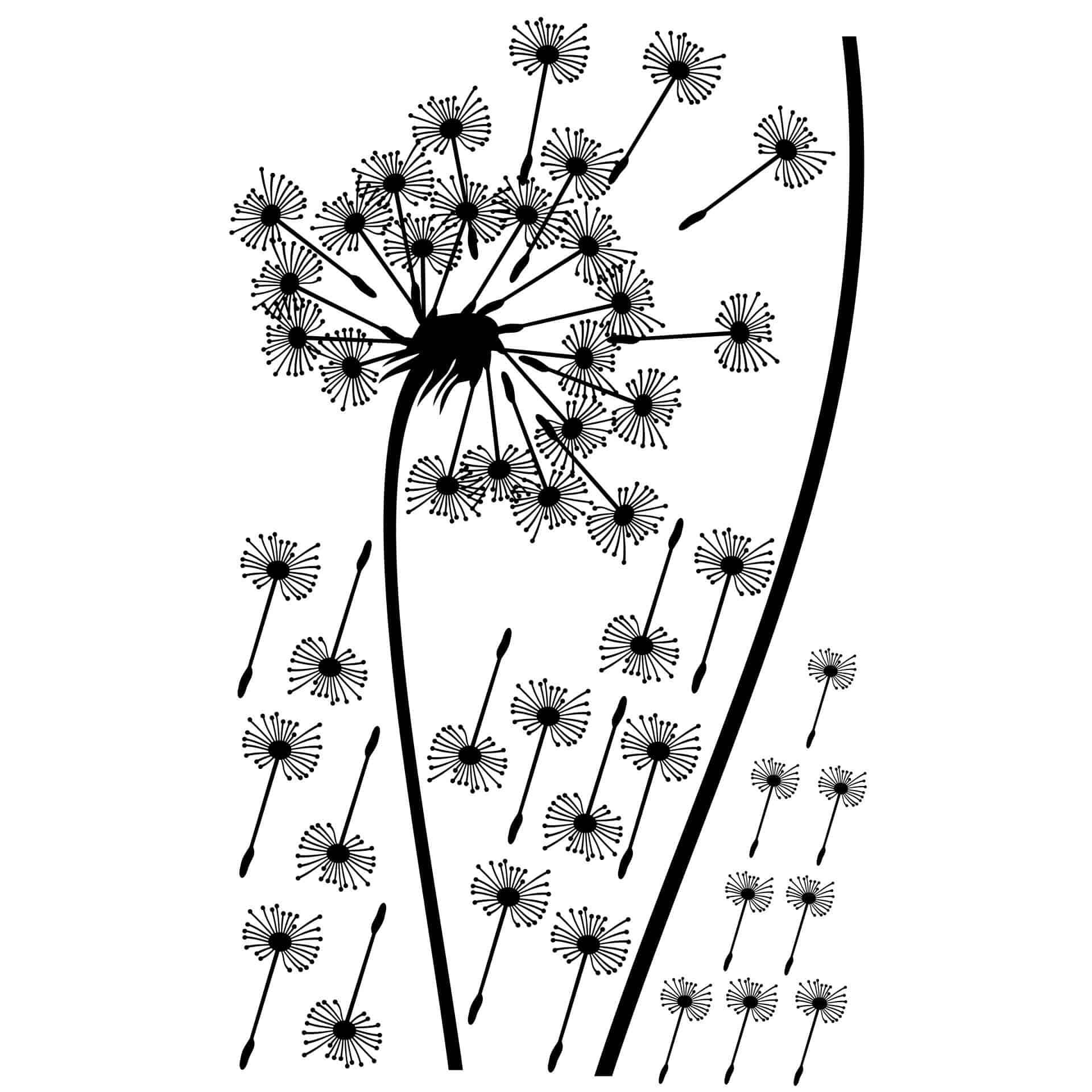 Muursticker Dansende Paardenbloem