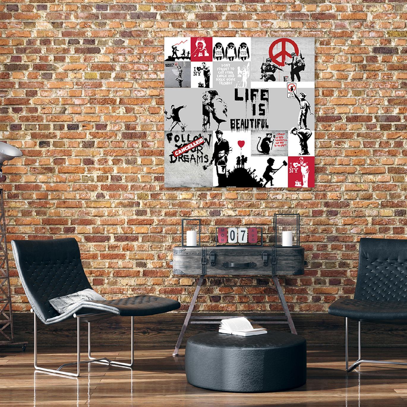 Canvasbillede, Banksy komposition graffiti