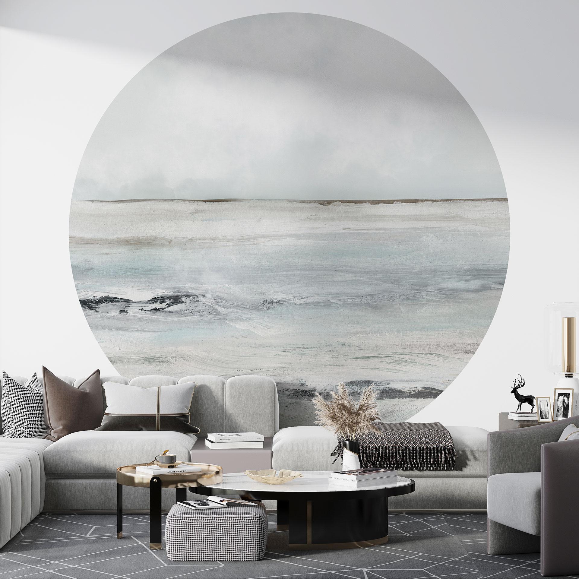Tapet cirkel Bølger ved Sandy Bay - Hobday - vliesetapet/selvklæbende non-woven tapet