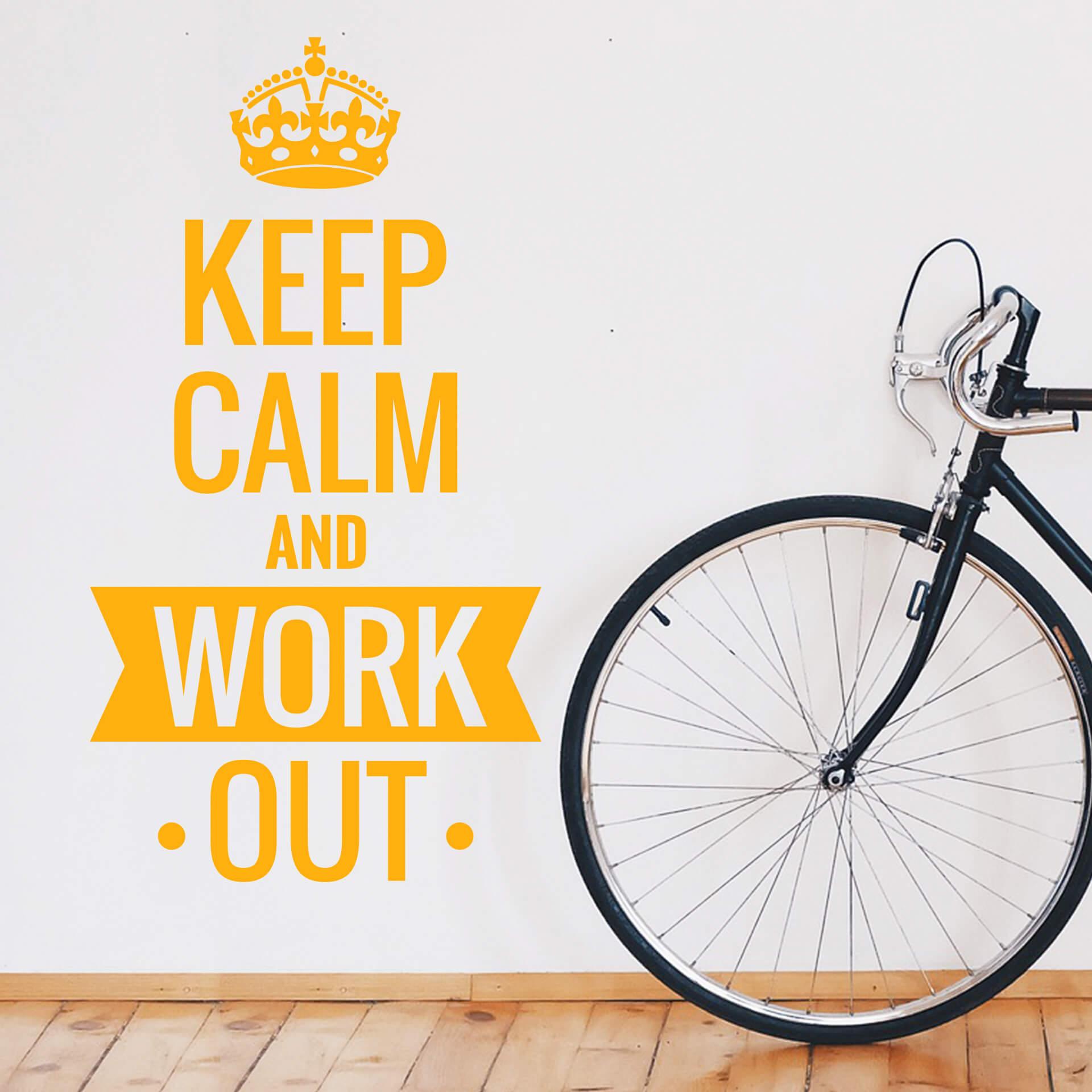 Wallsticker - Keep calm and work out