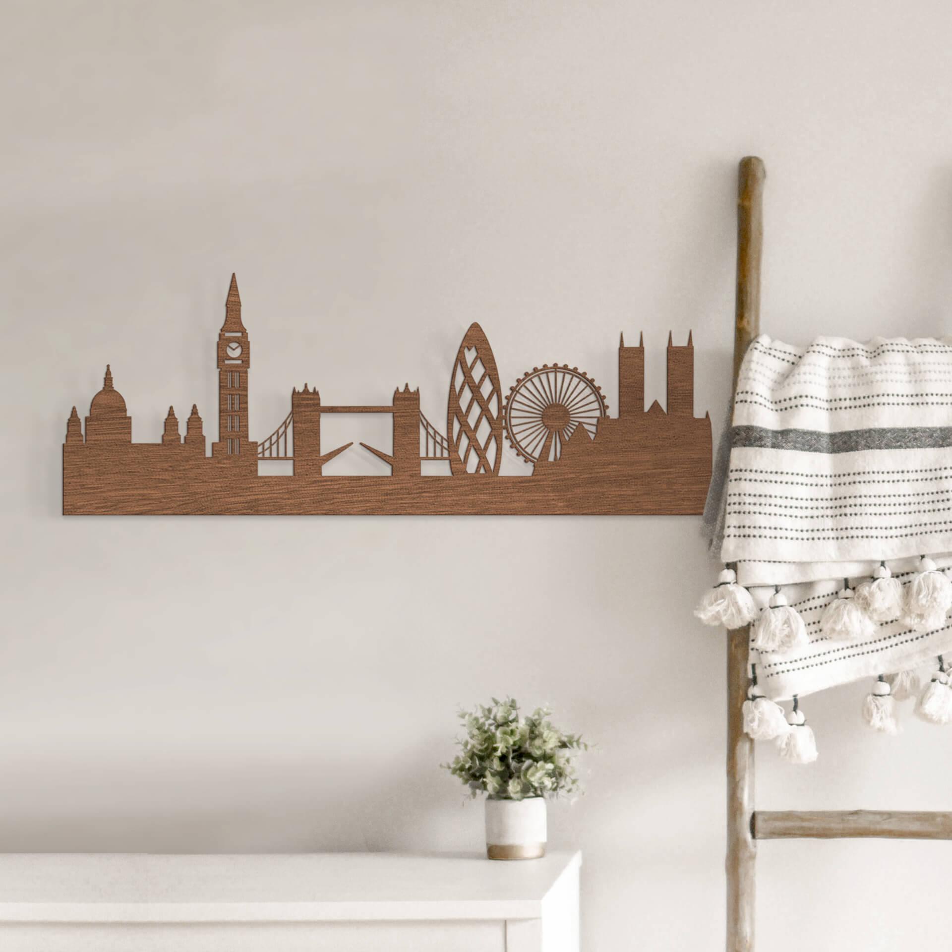Decoro in legno – Skyline Londra
