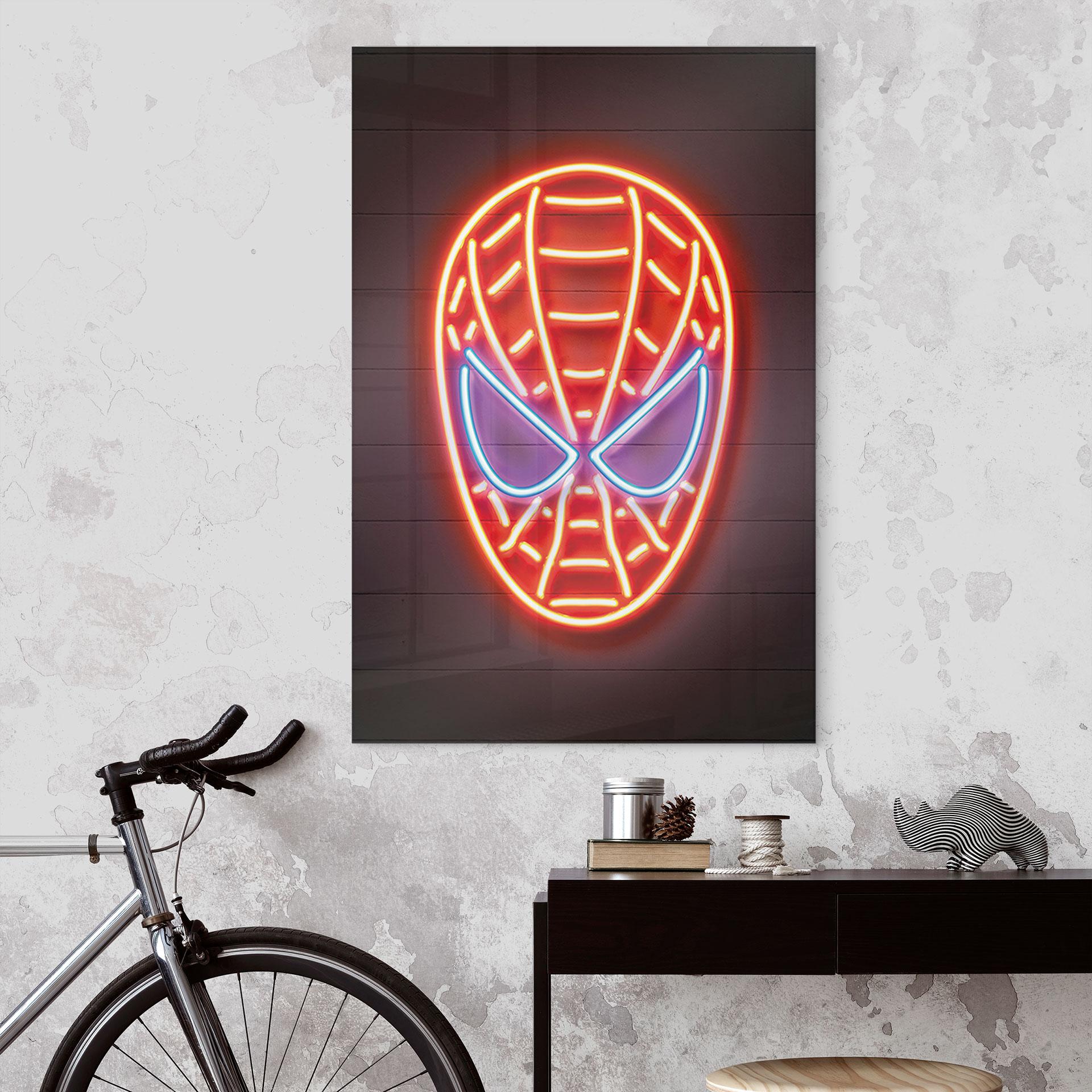 Akrylbillede af Spiderman i glas - Mielu