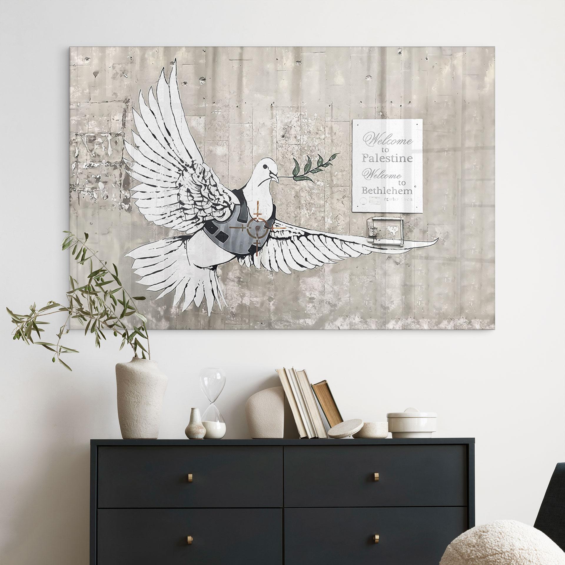 Acrylglas Banksy - De vredesduif