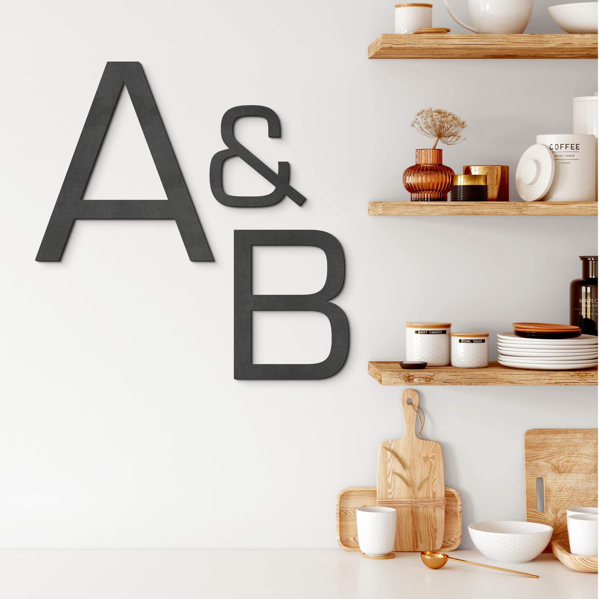 Lettres murales en MDF - Alphabet - Lettres à l'unité - Eurostile