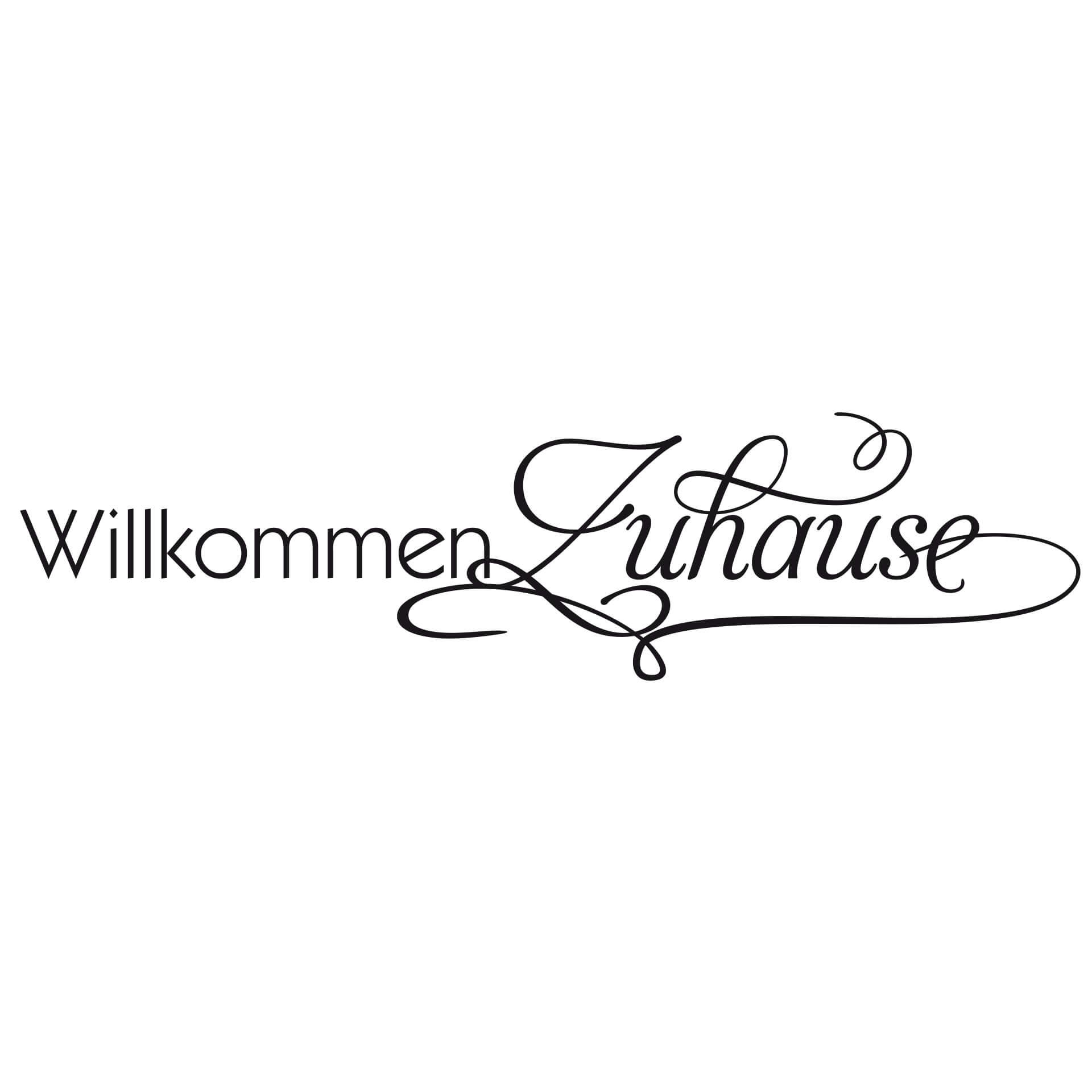 Wandtattoo Willkommen Zuhause + 5 Haken