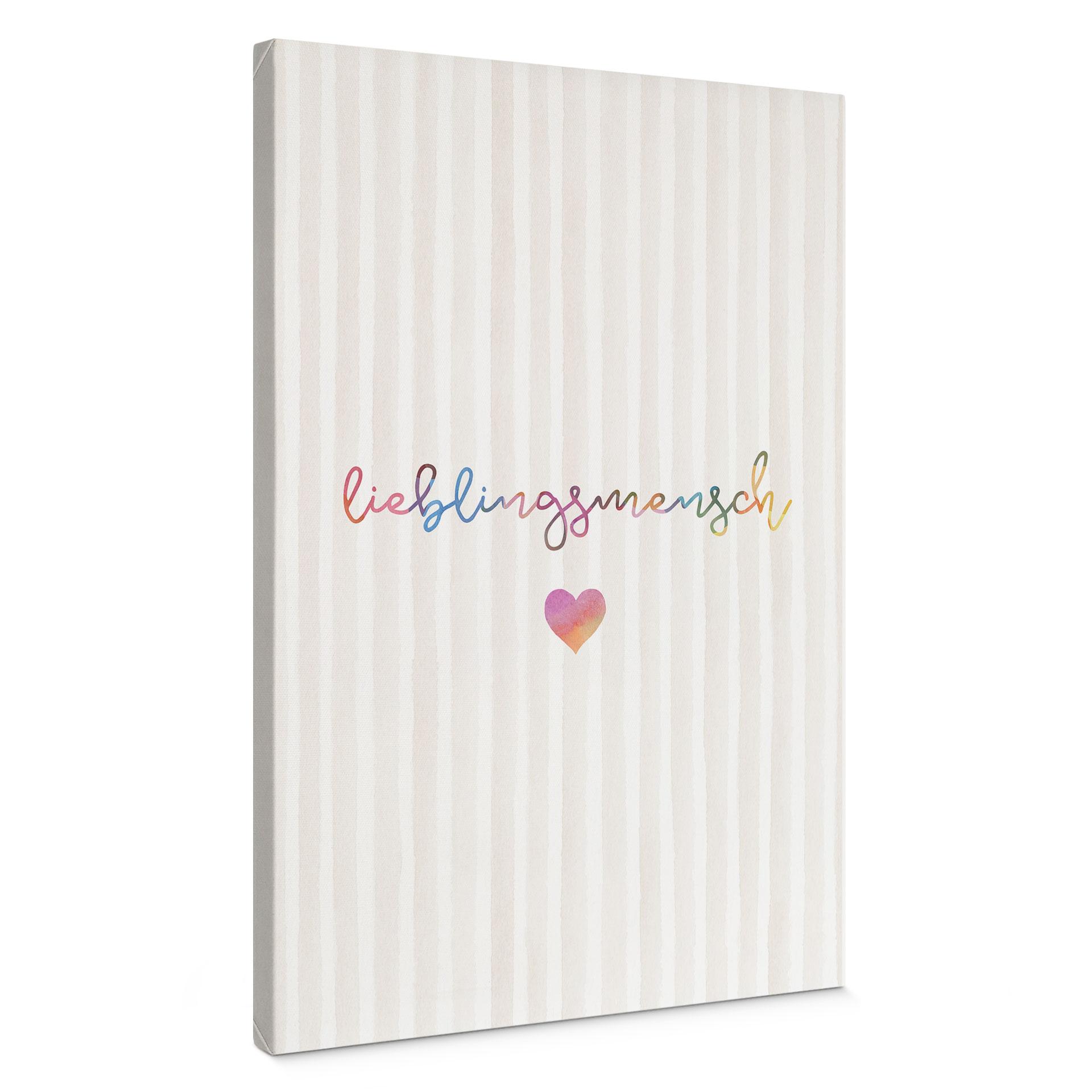 Leinwandbild Lieblingsmensch mit Herz