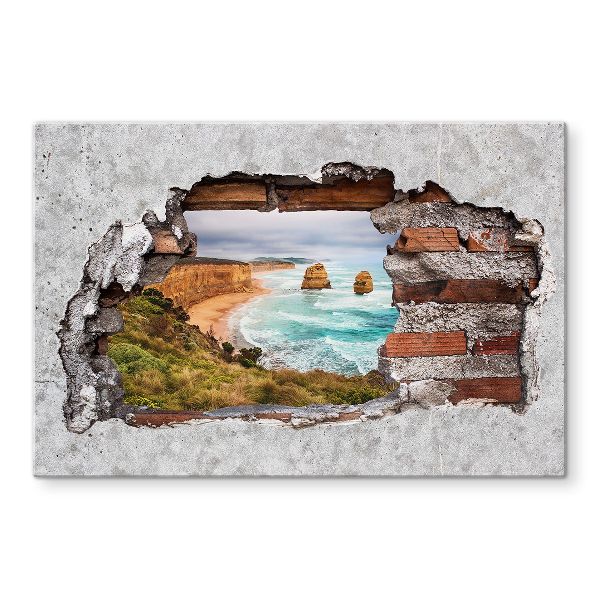 Stænkplade 3D optik - Cliff Rocks