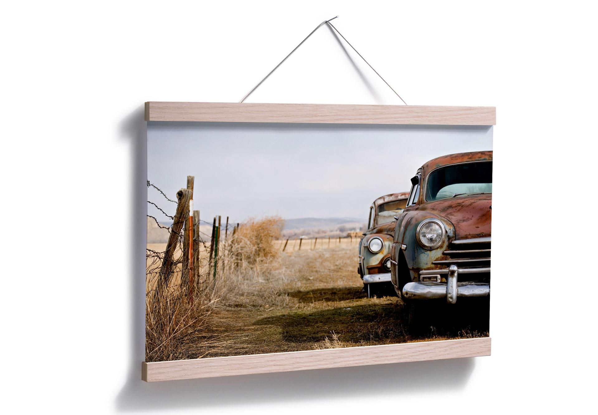Poster Oude Roestige Auto\'s