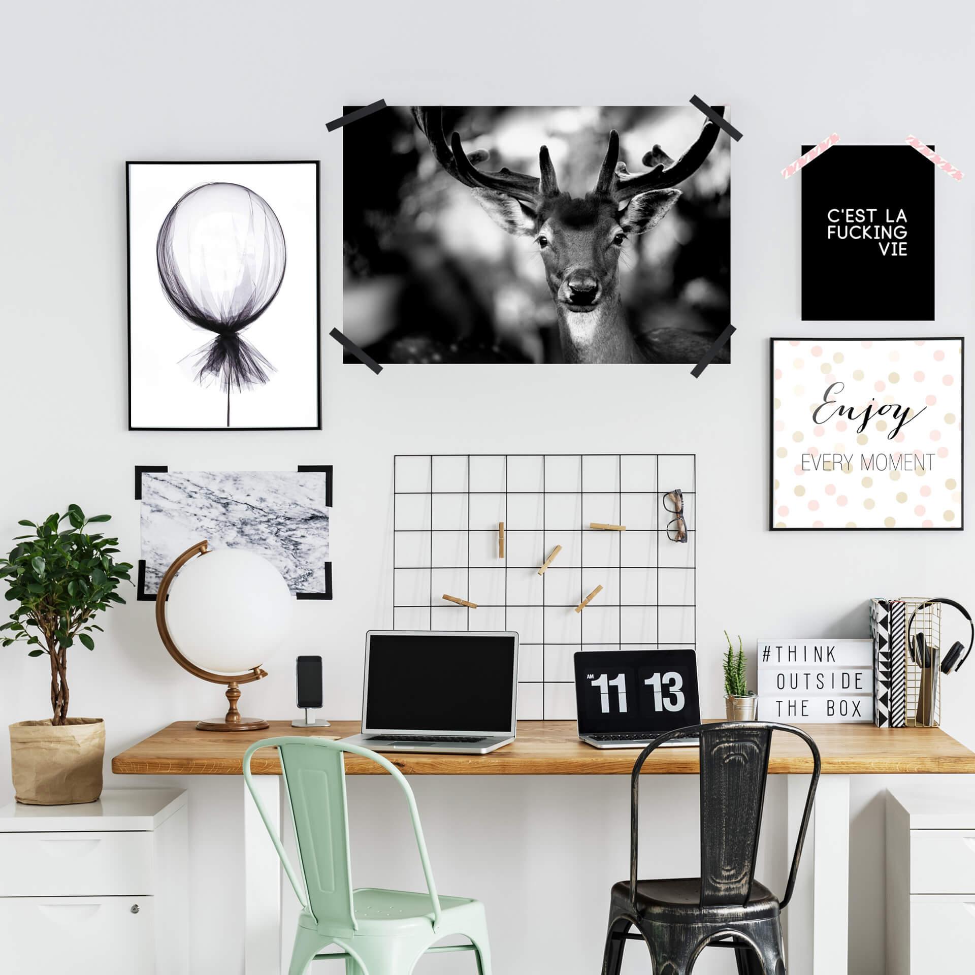 Plakat - Czarny balon
