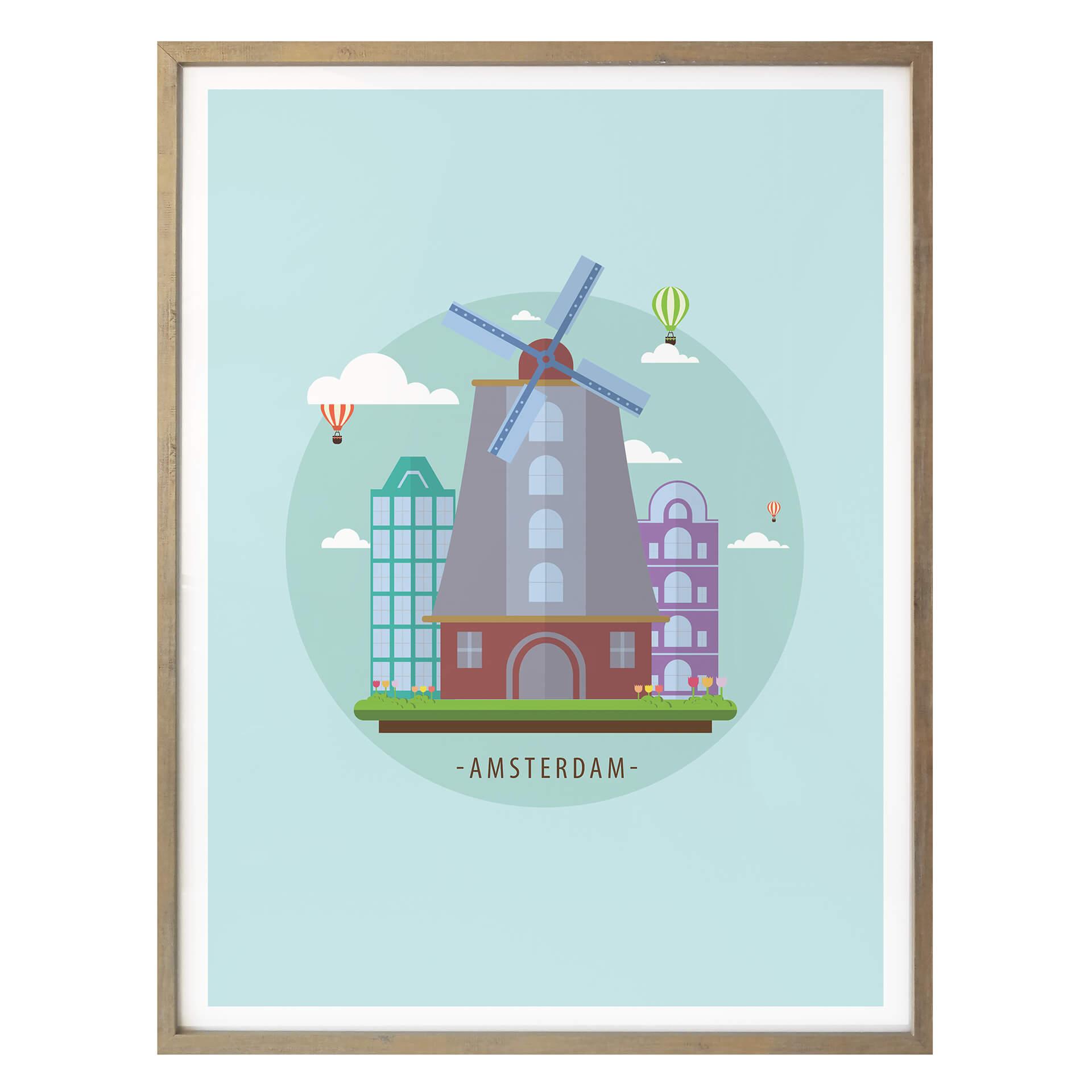 Póster - Visite Ámsterdam