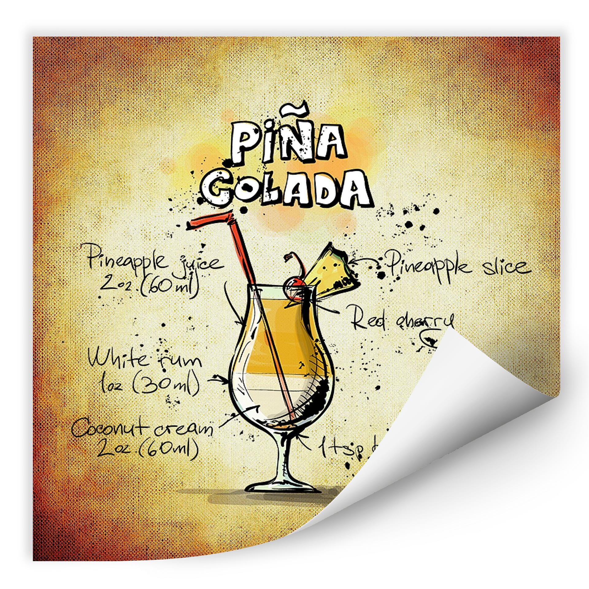 Zelfklevende Poster - Pina Colada