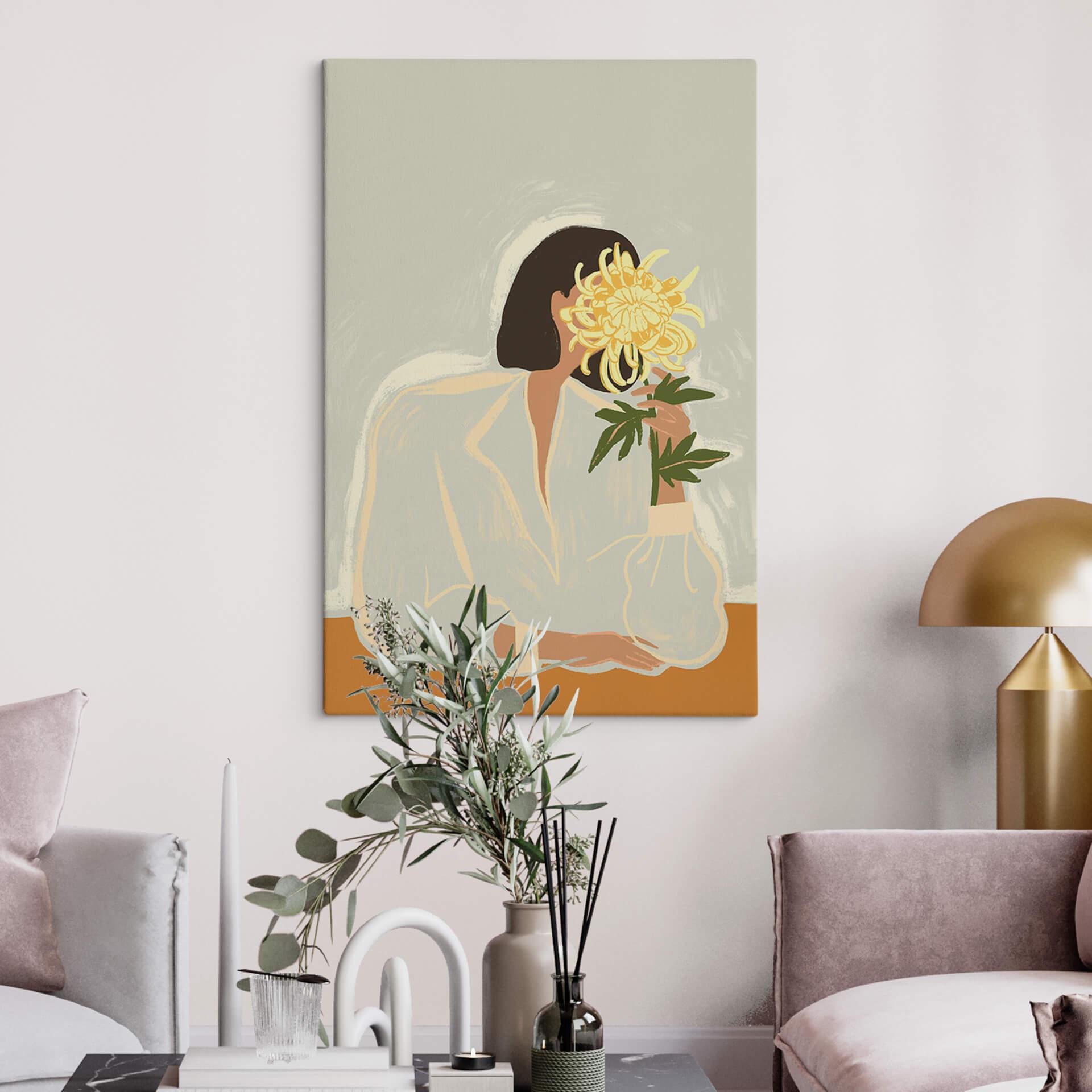 Lærredsprint - Arty Guava - Smelling Flowers