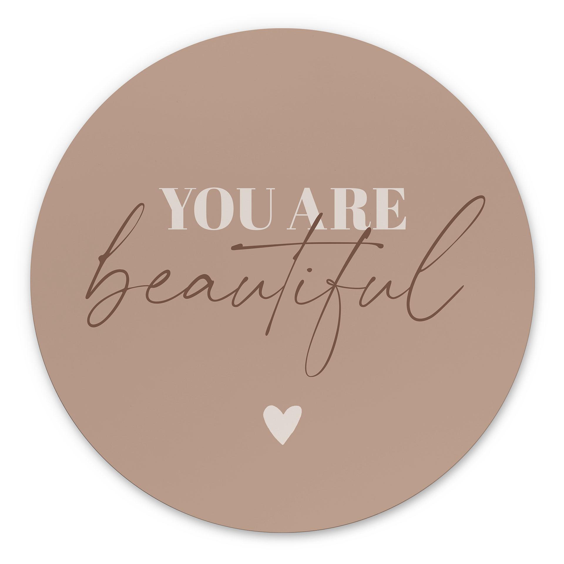Dibond vægdekoration You are beautiful – print på aluminium (Alu-Dibond)