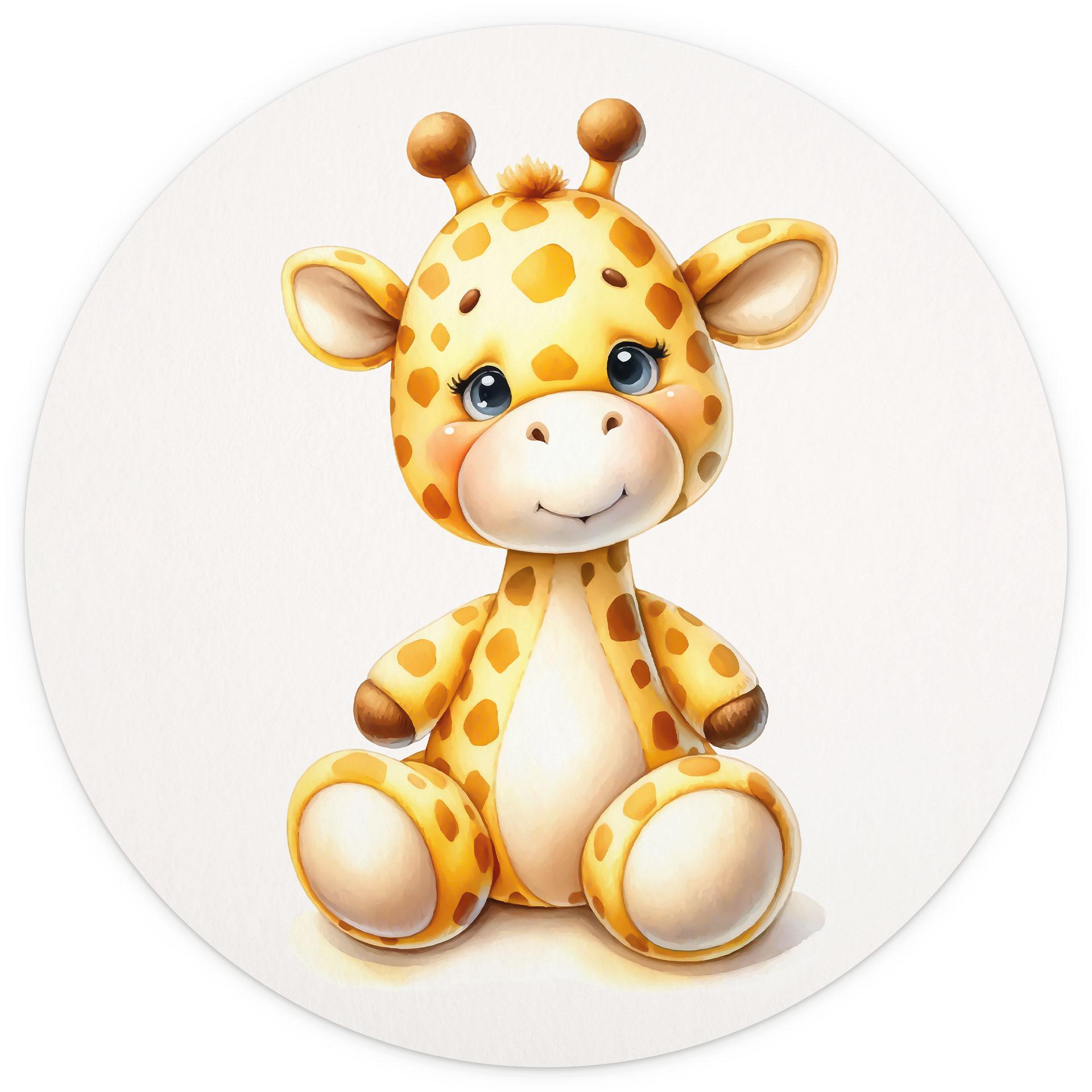 Behangcirkel Kleine giraffe - Magnusson - vliesbehang/zelfklevend vliesbehang