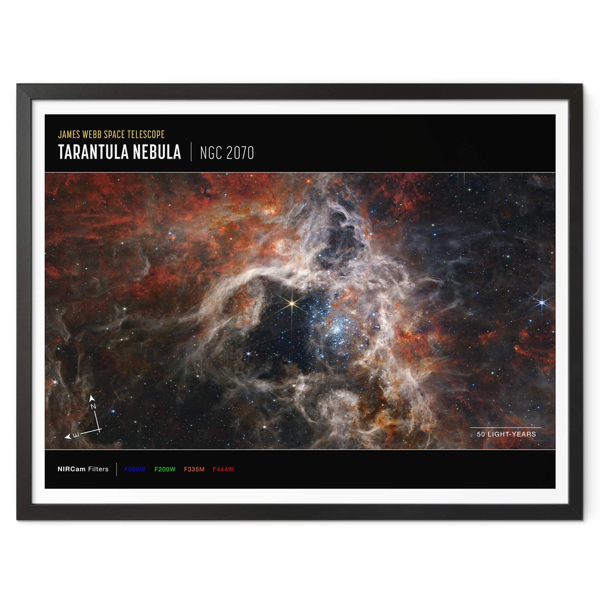 Poster James Webb-teleskopet - Tarantelnebulosan Kompass