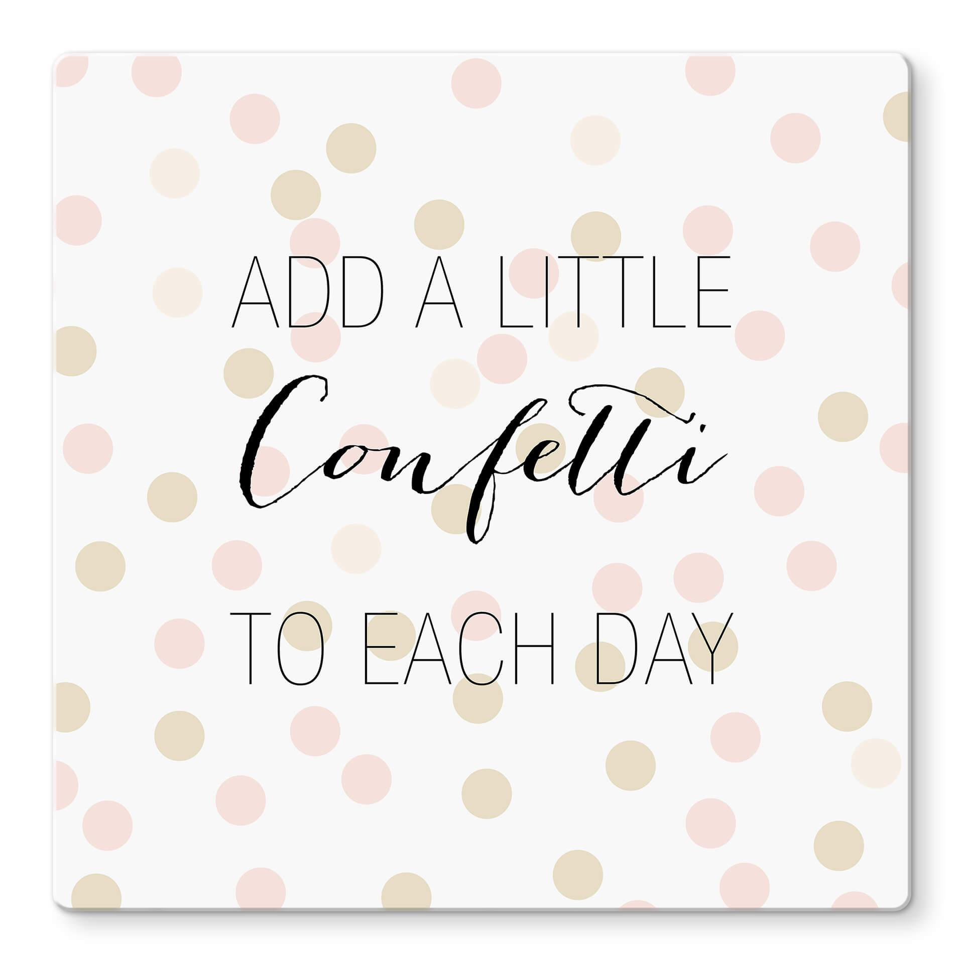 Glass Print Confetti & Cream - Add Confetti