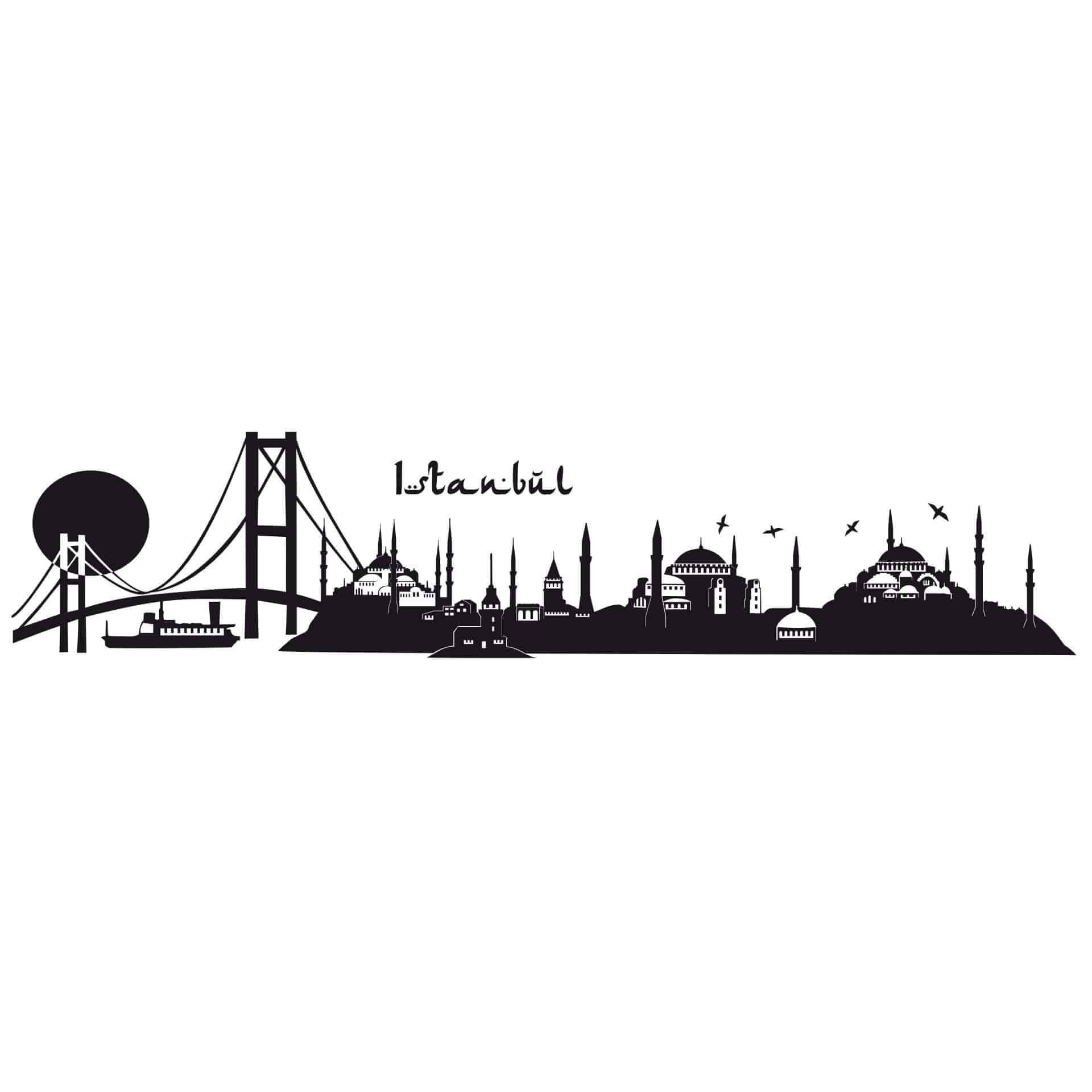 Wallsticker Istanbul Skyline 2