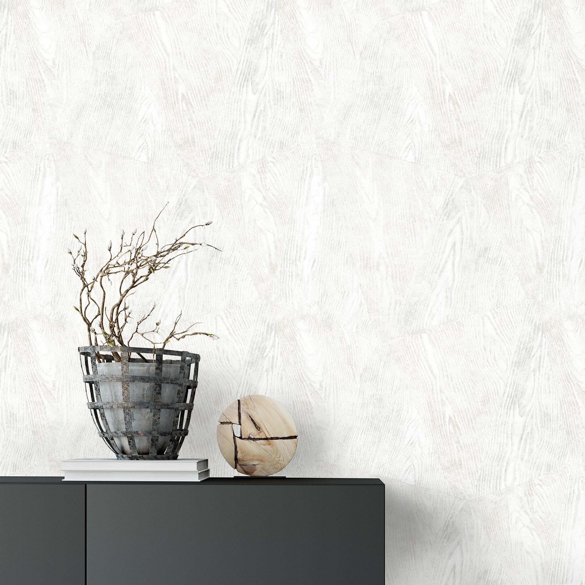 Træ tapet Opus creme