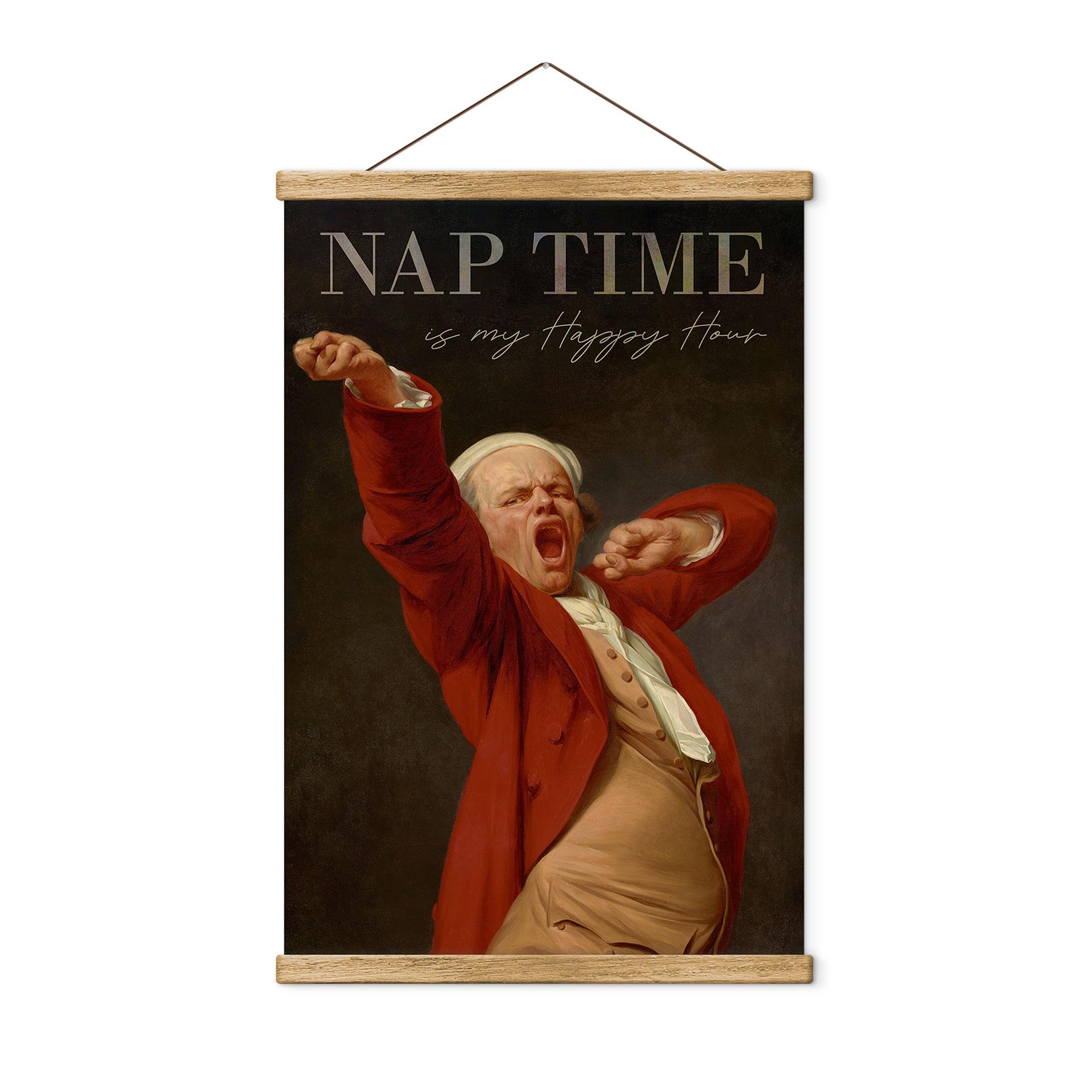 Tekstil plakat Lur - Inspireret af Ducreux - Selvportræt