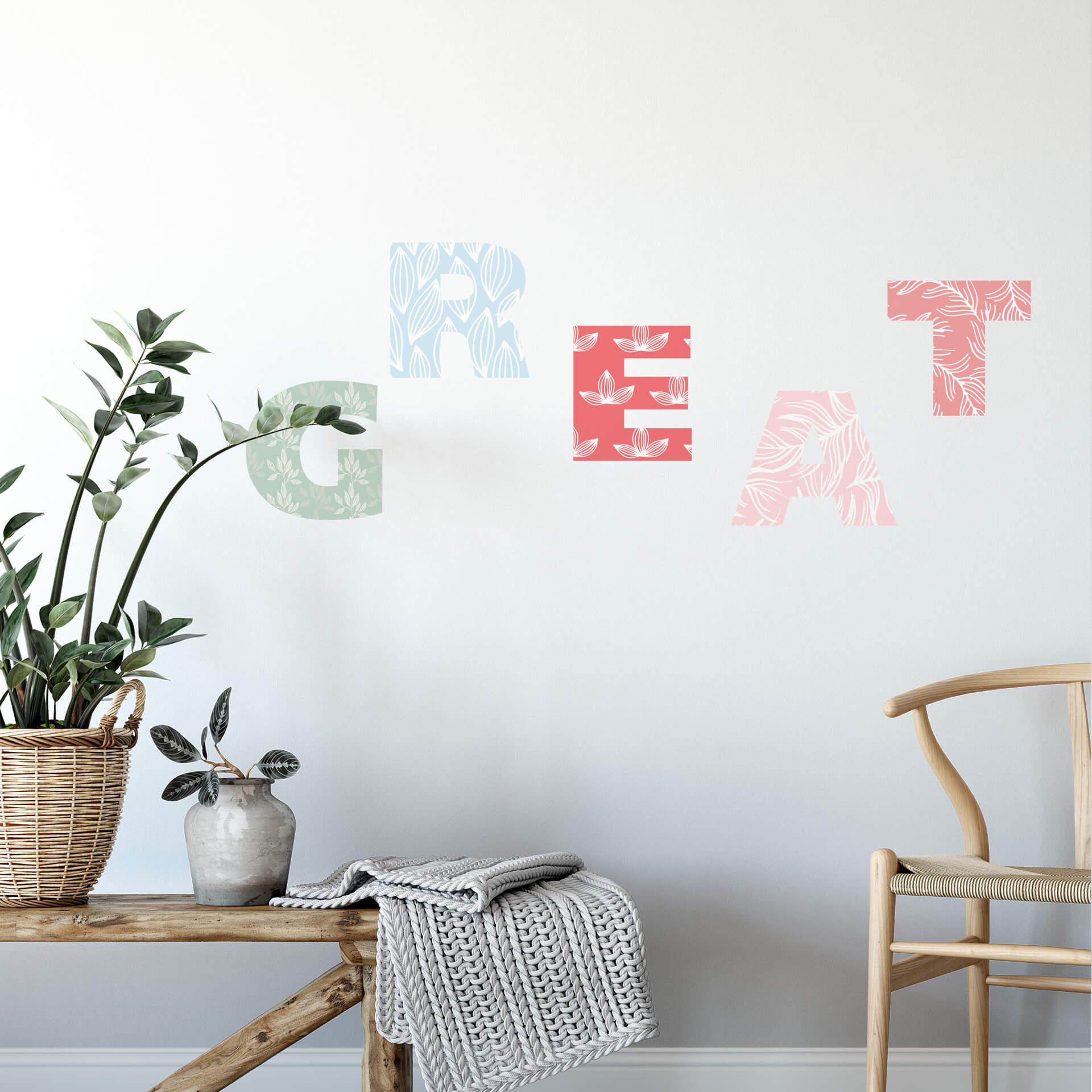 Muursticker Letters per stuk