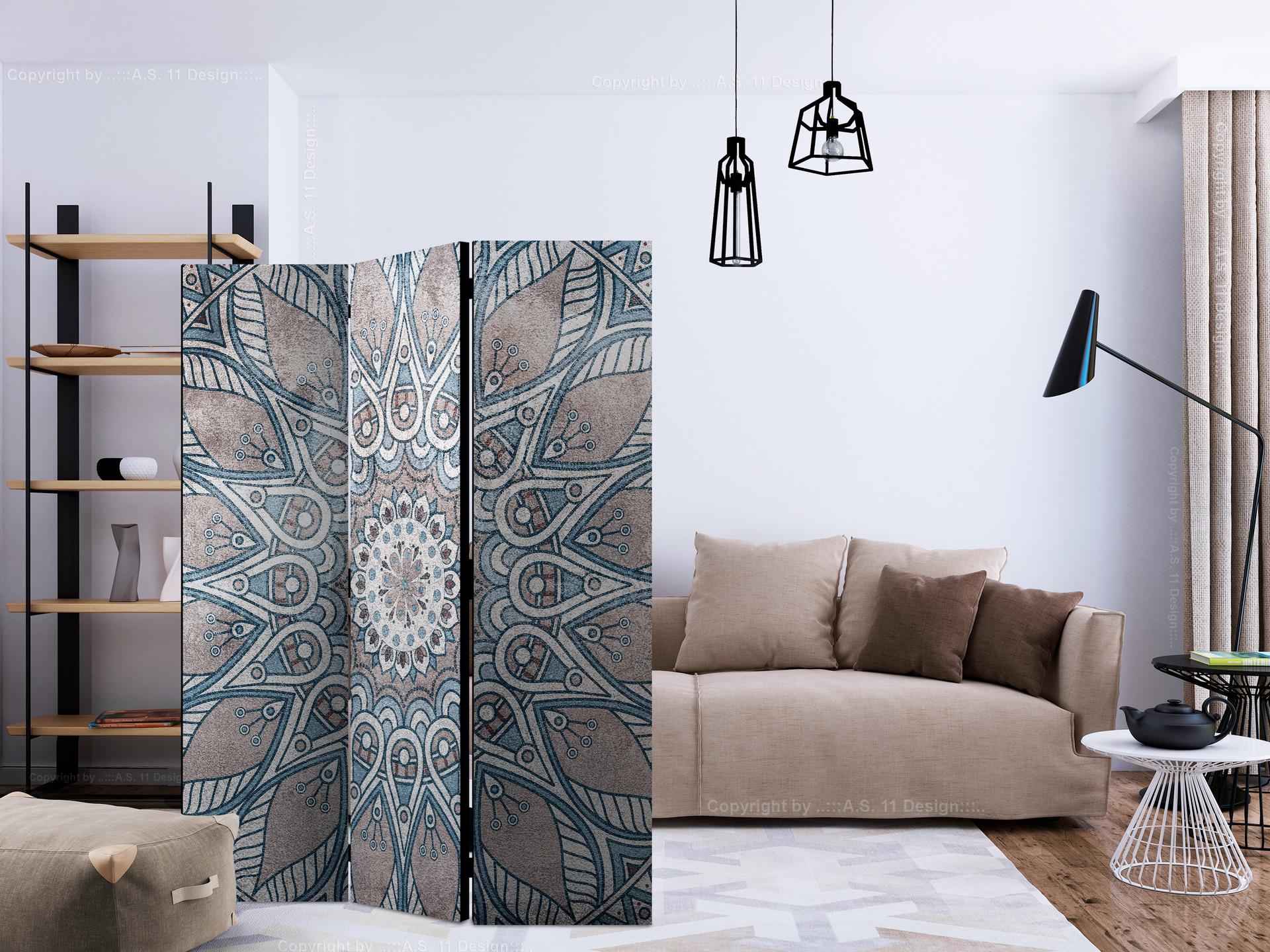 Schermo divisorio - Mandala, 3 pezzi - 135x172 cm