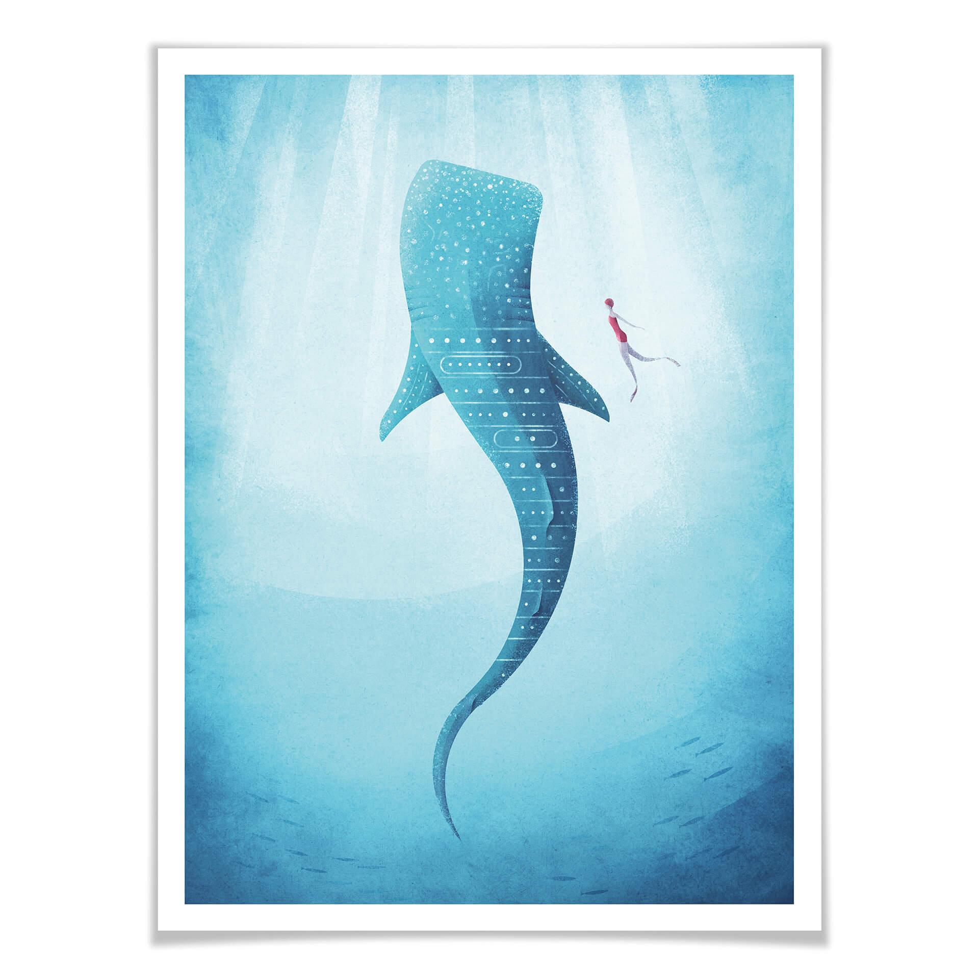 Plakat Rivers - Rekin wielorybi