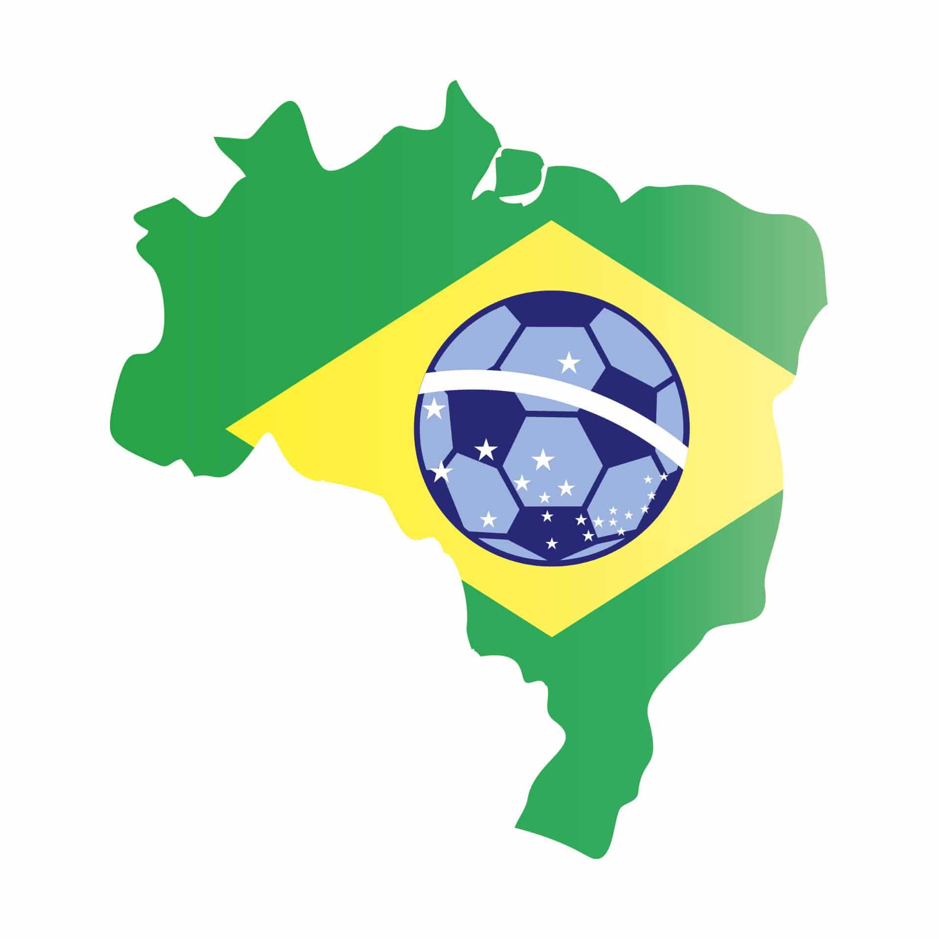 Wallsticker Braziliansk fodbold kort