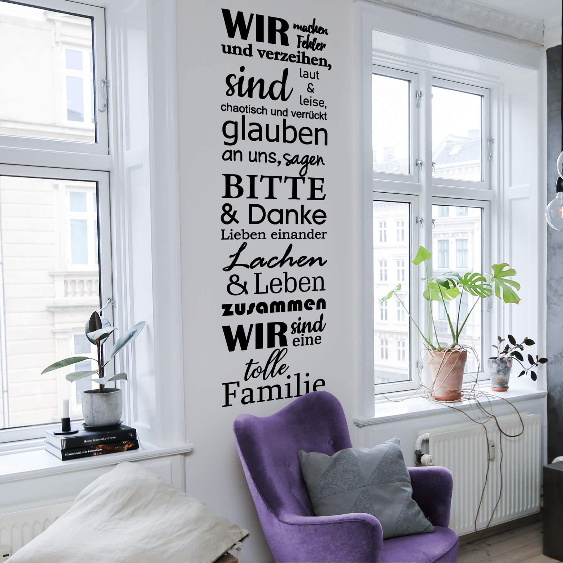 Wandtattoo Wir sind eine tolle Familie
