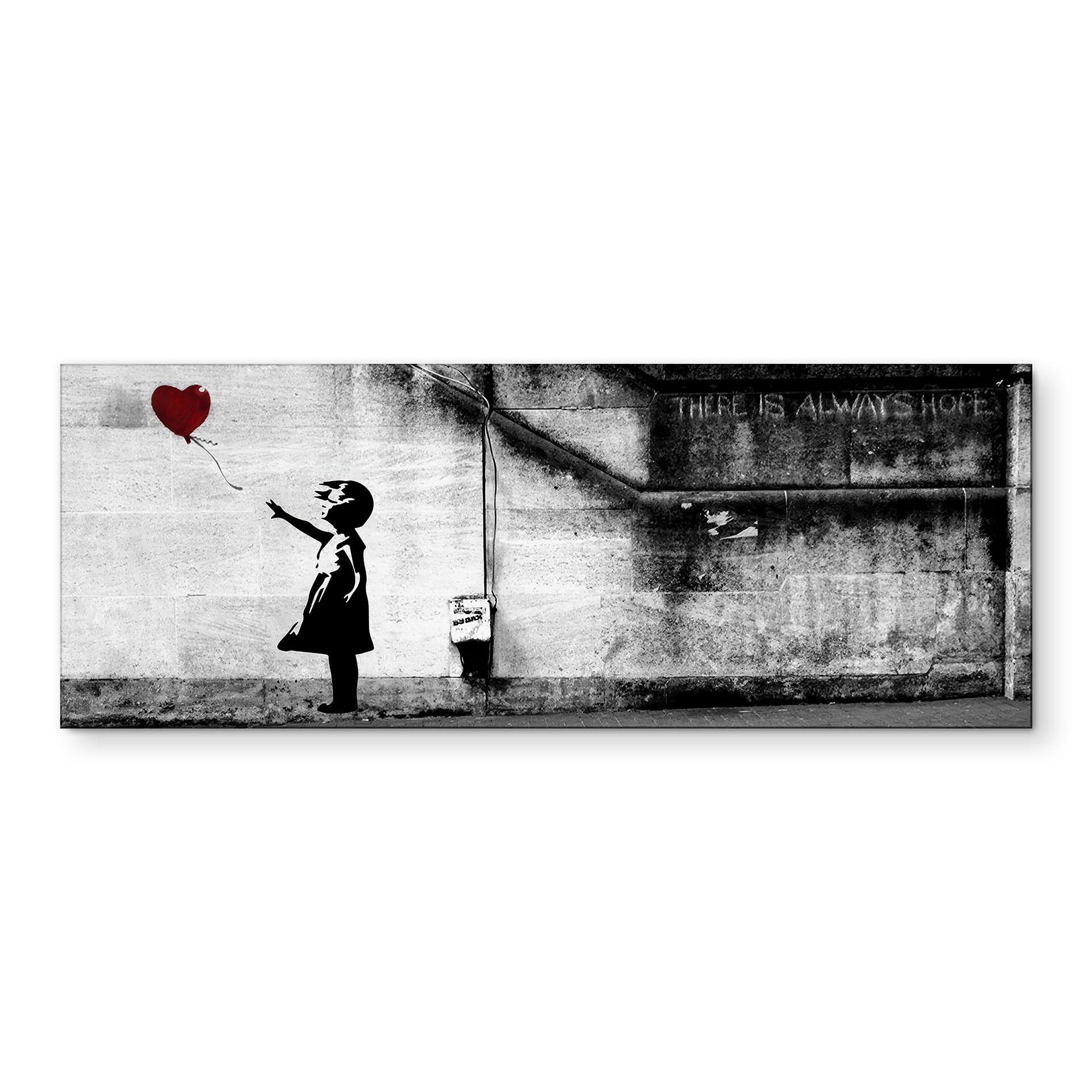 Billede Banksy - Pige med ballon - Panorama - Alu-Dibond