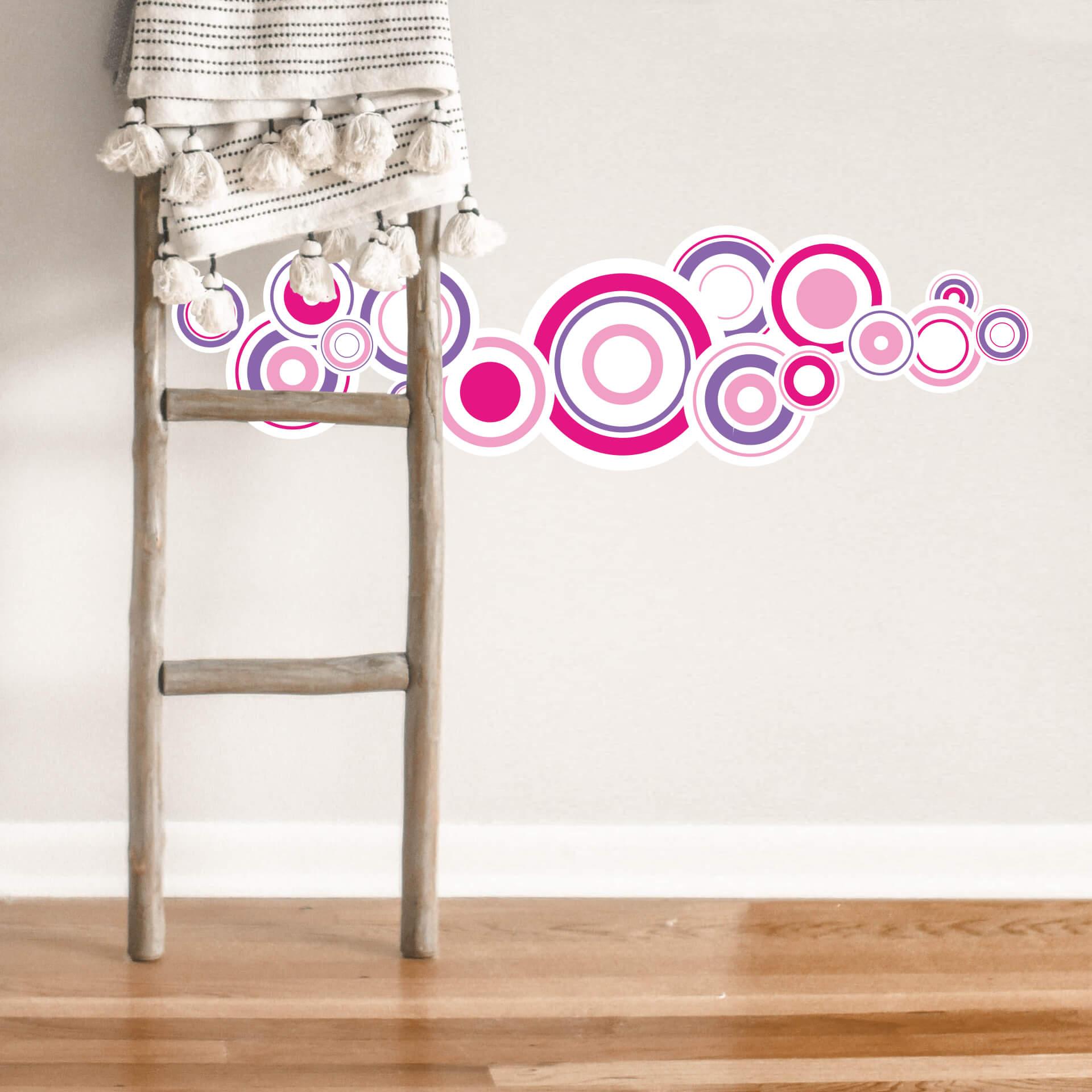 Wallsticker - Retro Bobler Pink