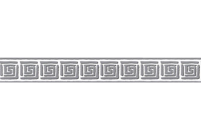 A.S. Création Bordüre Only Borders Borte Mäander selbstklebend grau, schwarz, weiß