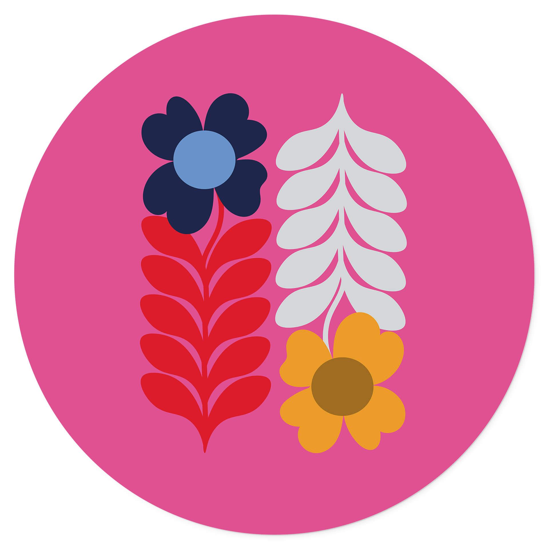 Wallsticker Collett - Retro Flowers