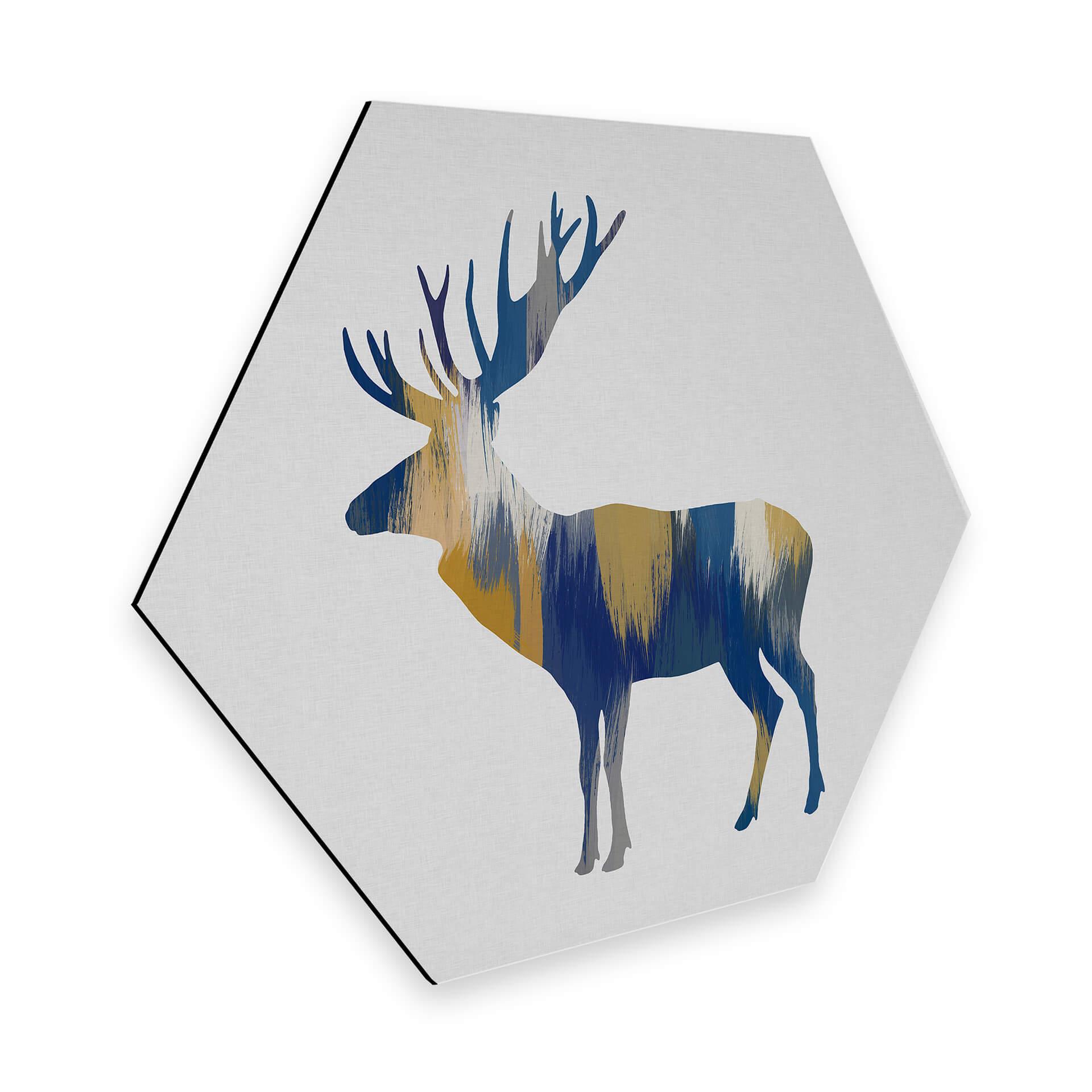 Hexagon - Alu-Dibond Orara Studio - Moose Blue and Yellow