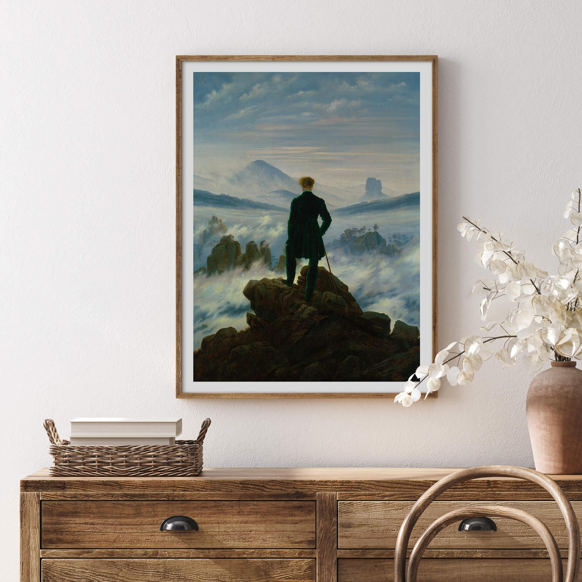 Póster Friedrich - El vagabundo sobre el mar de niebla