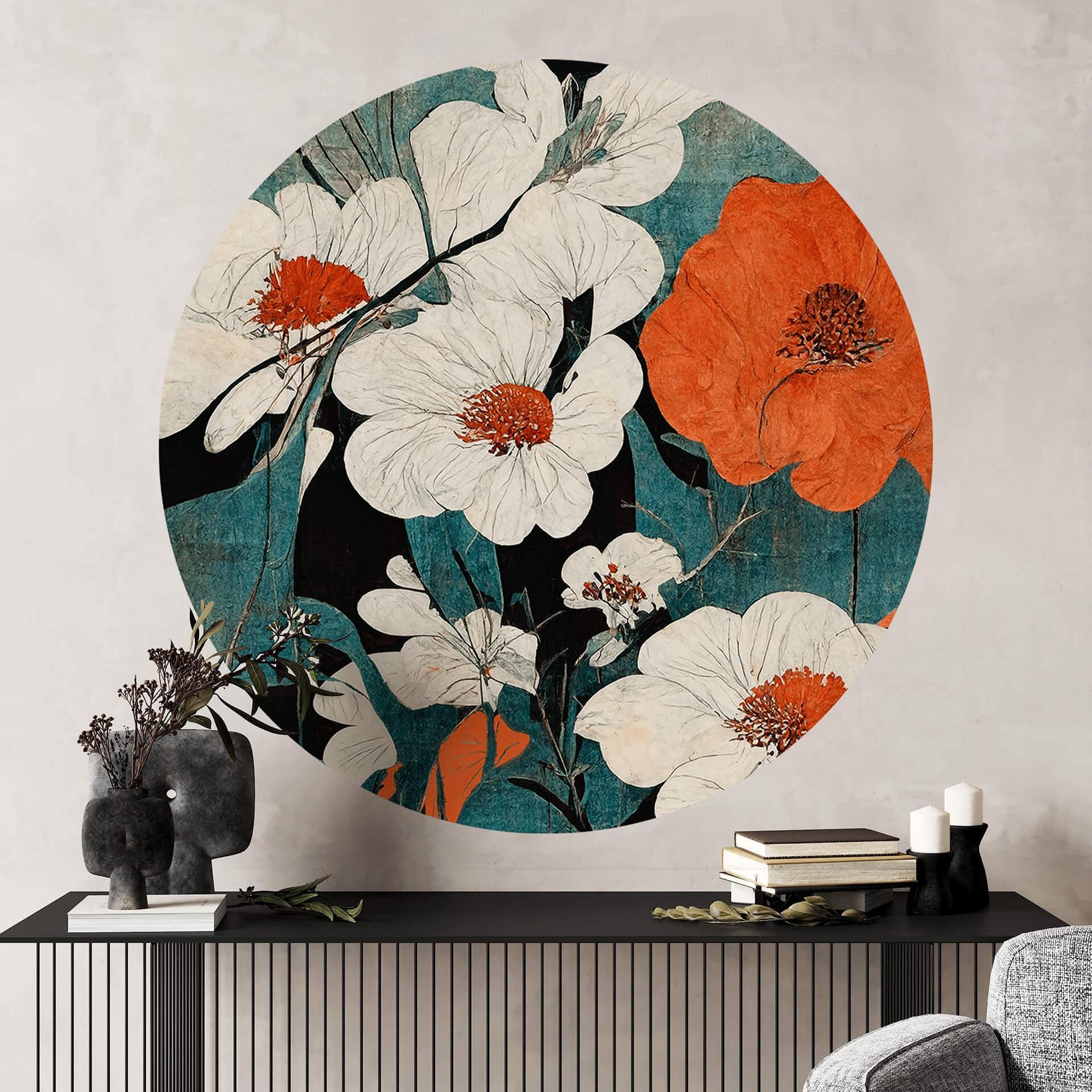 Wall Sticker Treechild - Asian Flowers