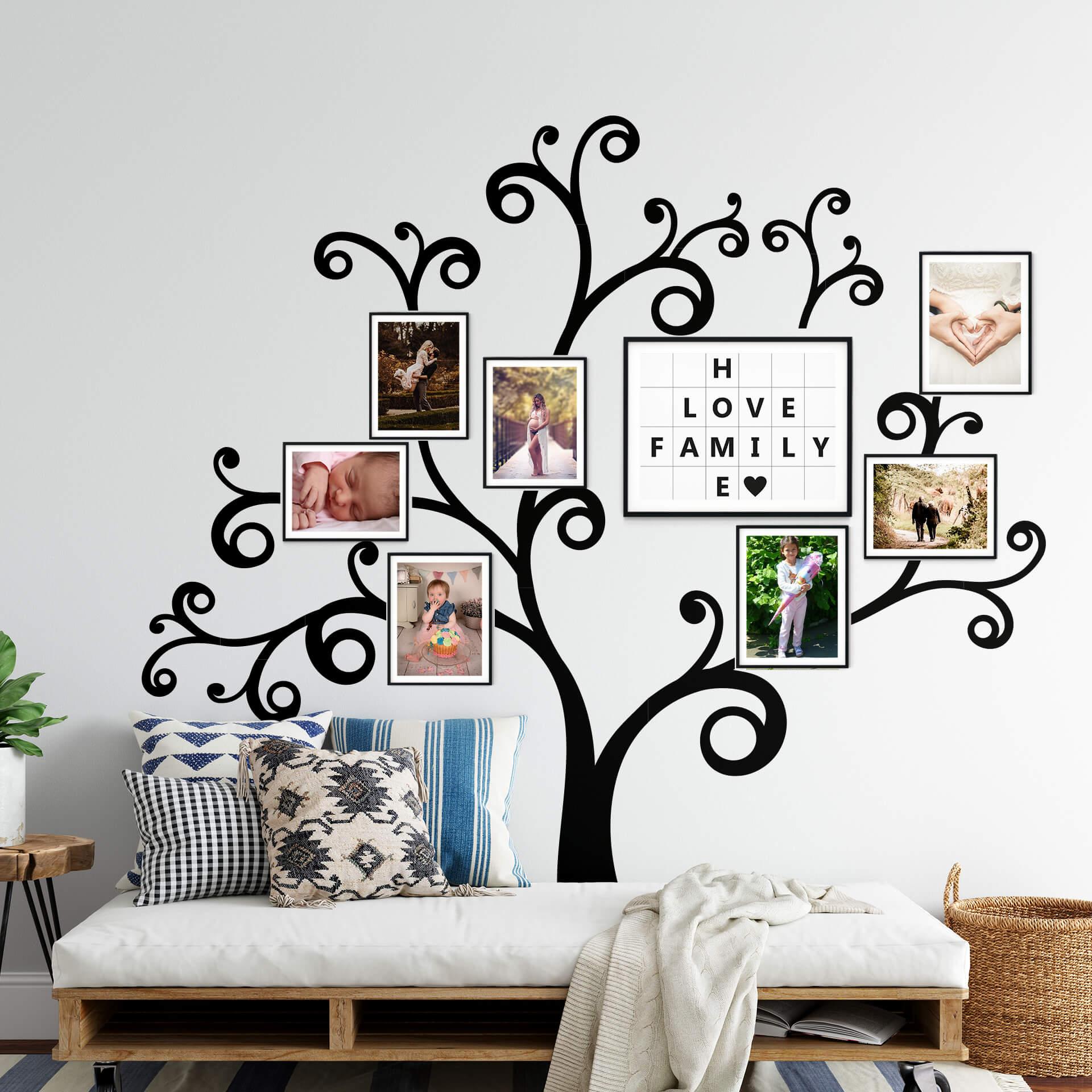 Muursticker Swirly Tree
