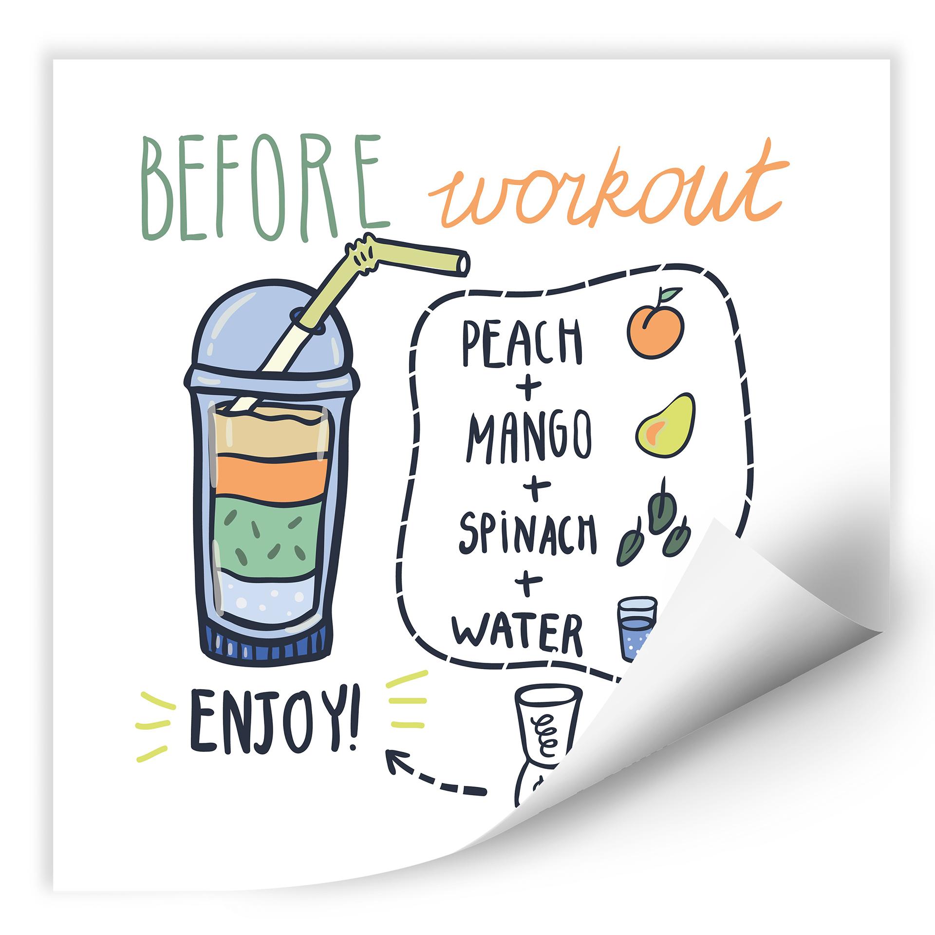 Zelfklevende Poster - Before Workout