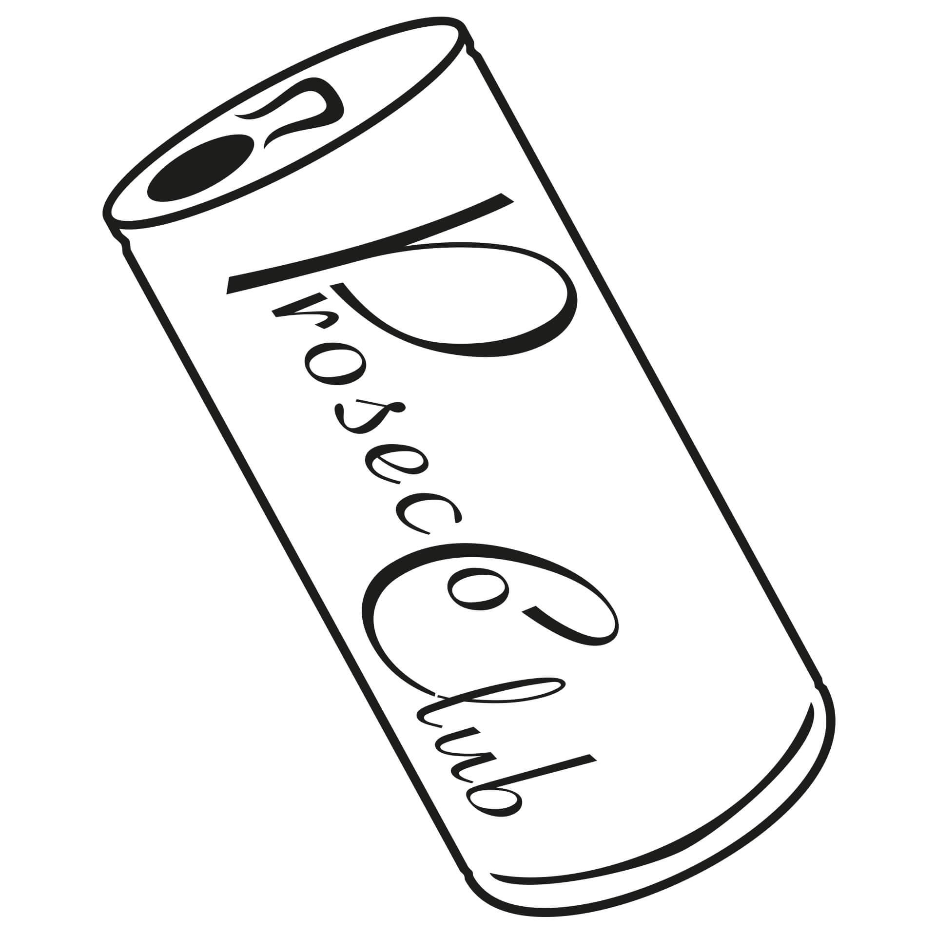 Wandtattoo Prosecco-Club Büchse