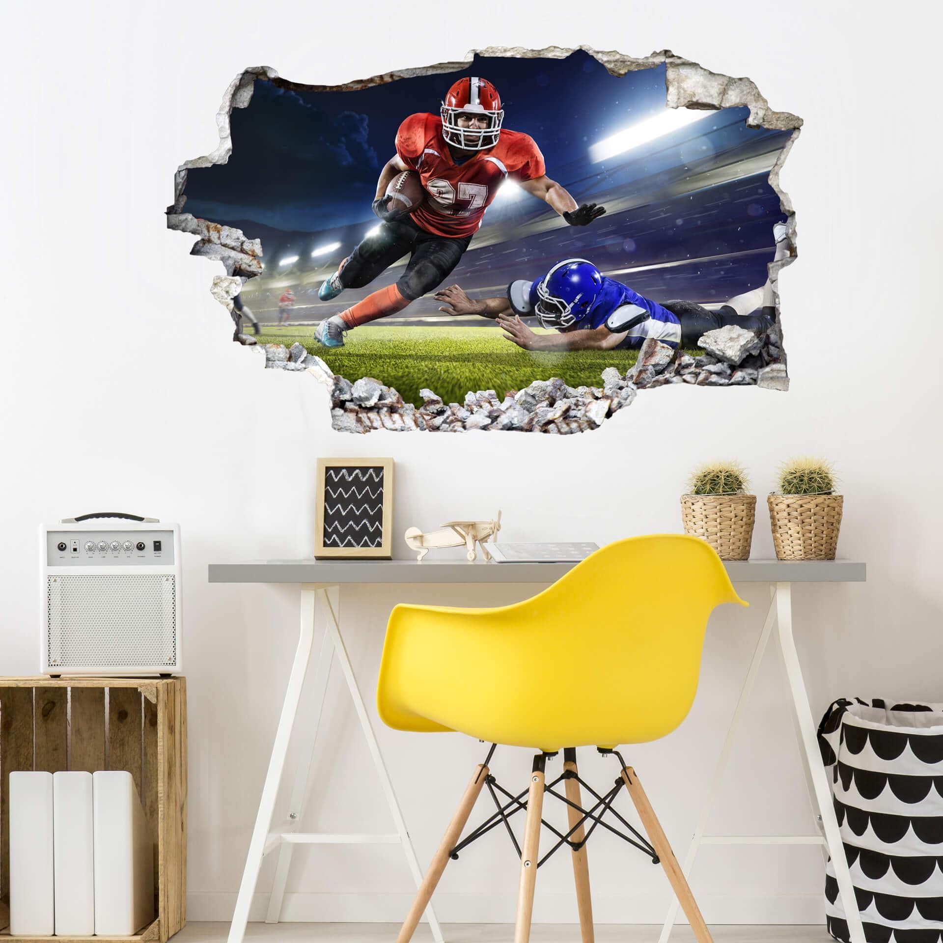 3D Wallsticker Amerikansk fodboldspiller 01