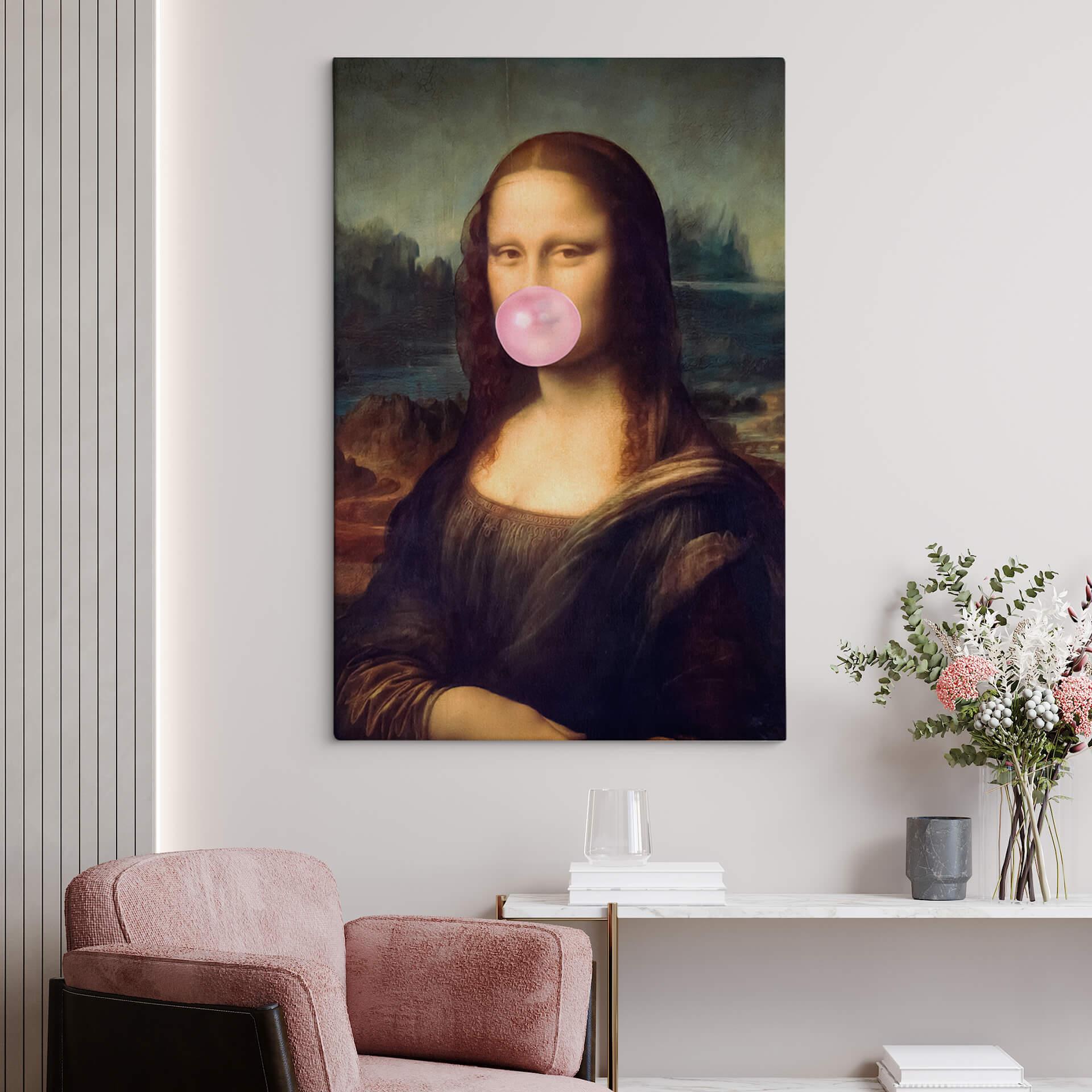 Lærredsprint - Taudalpoi - Mona Lisa med tyggegummi