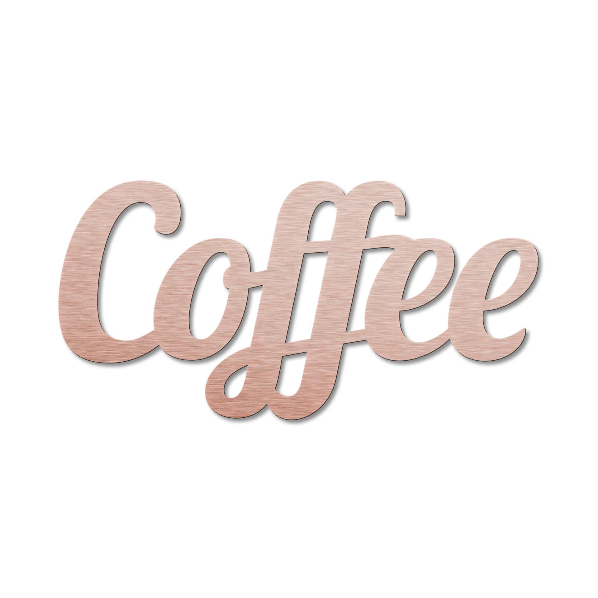 Scritta Alu-Dibond ramato – Coffee