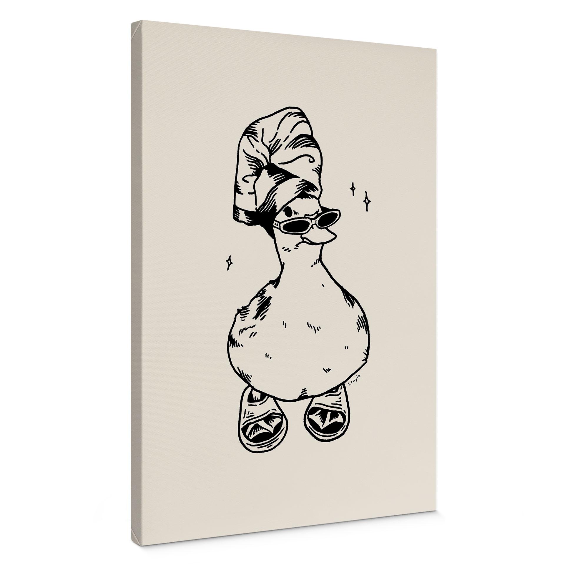 Leinwandbild Coole Spa-Ente mit Sonnenbrille - Royle
