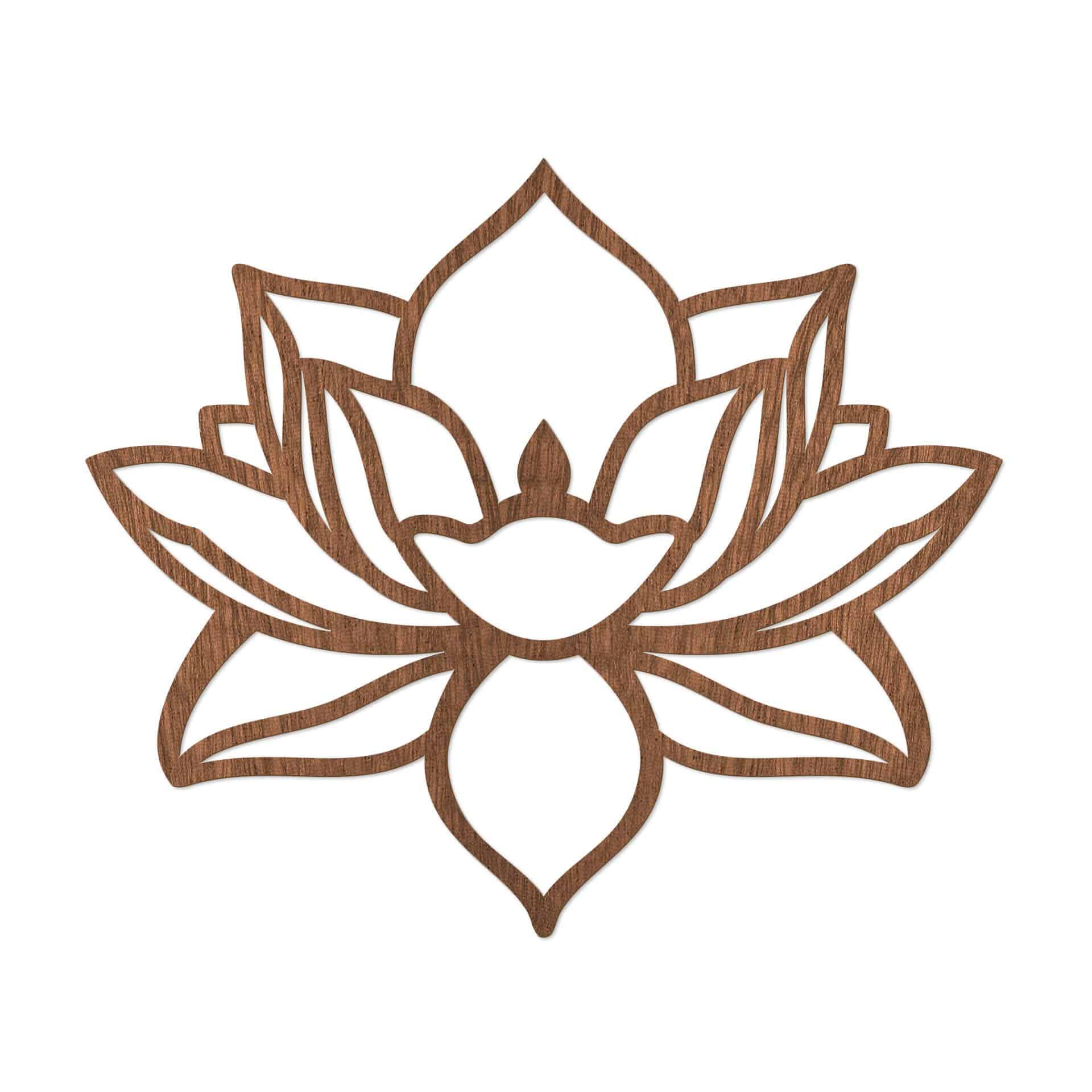 Decoro in legno - Fiore di loto