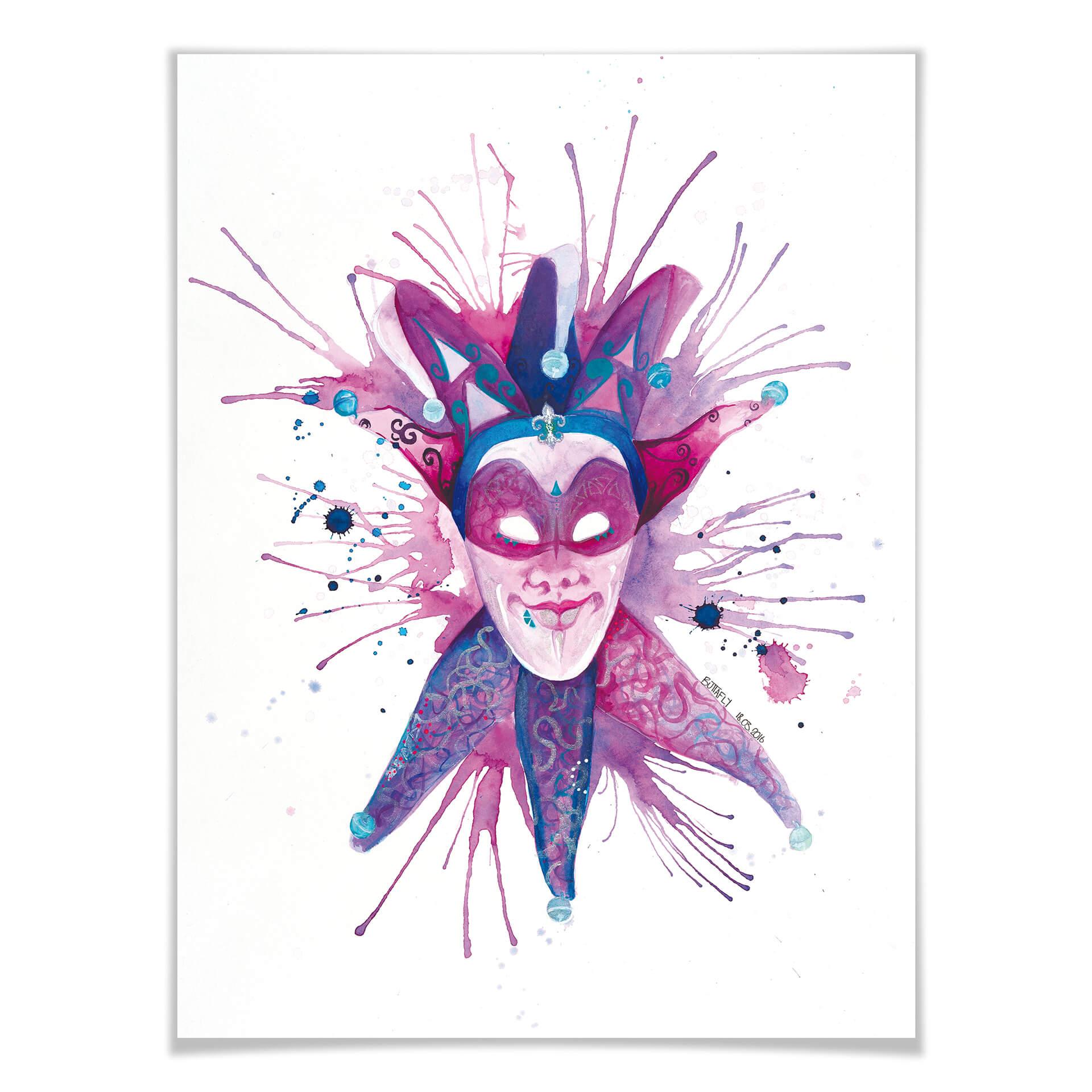 Plakat Buttafly - Maska Mardi Gras
