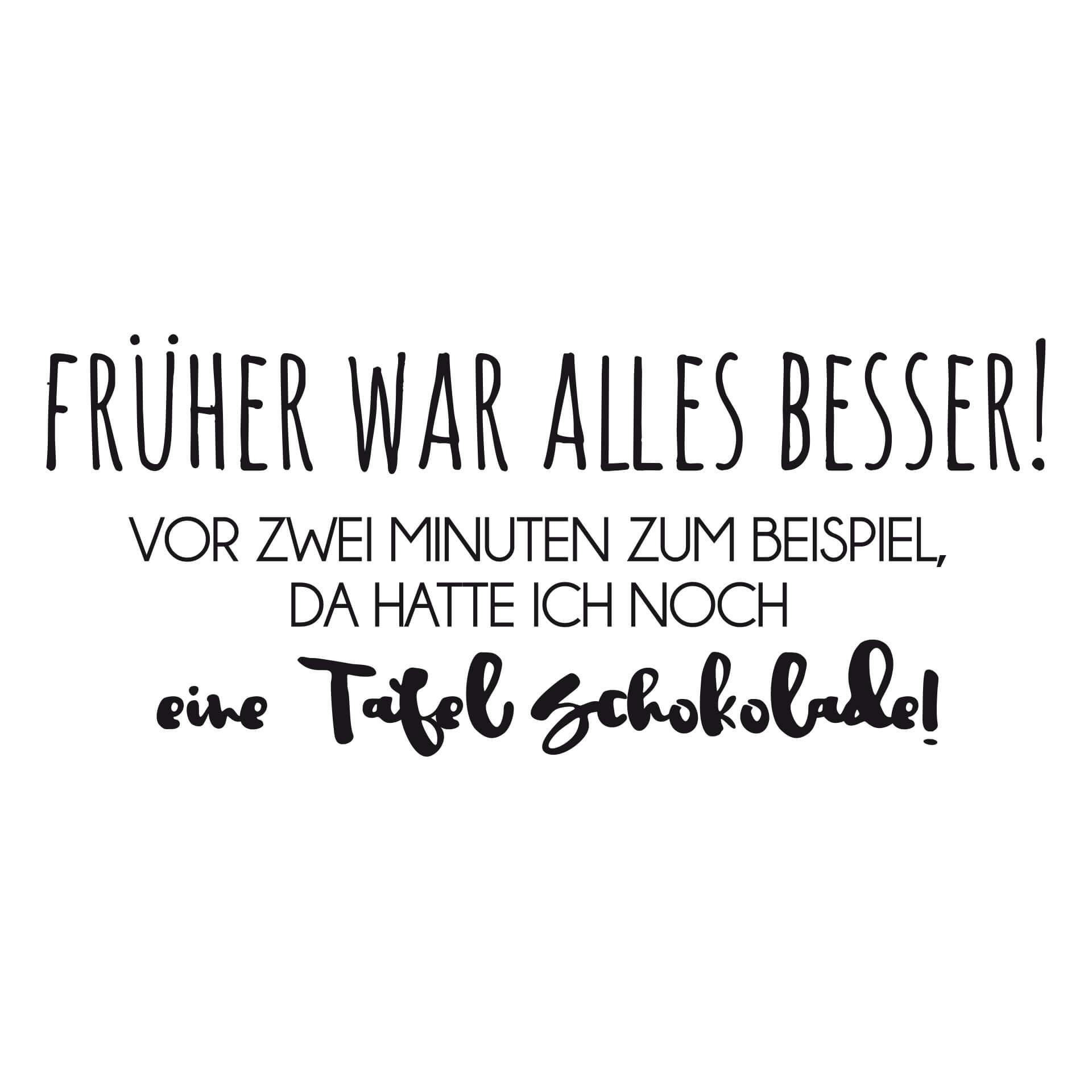 Wandtattoo Früher war alles besser...