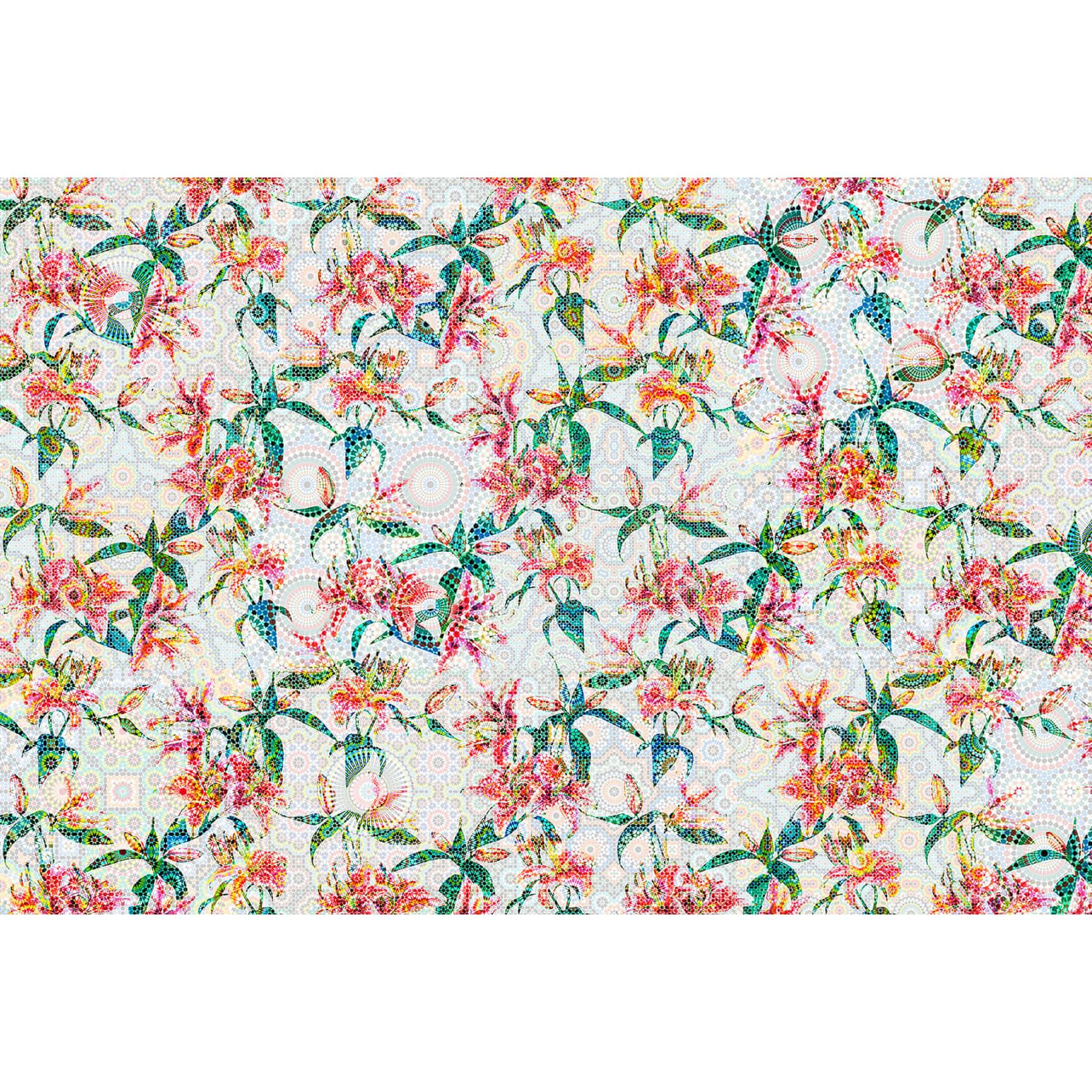 Livingwalls Fotobehang Walls by Patel mosaic lilies 1