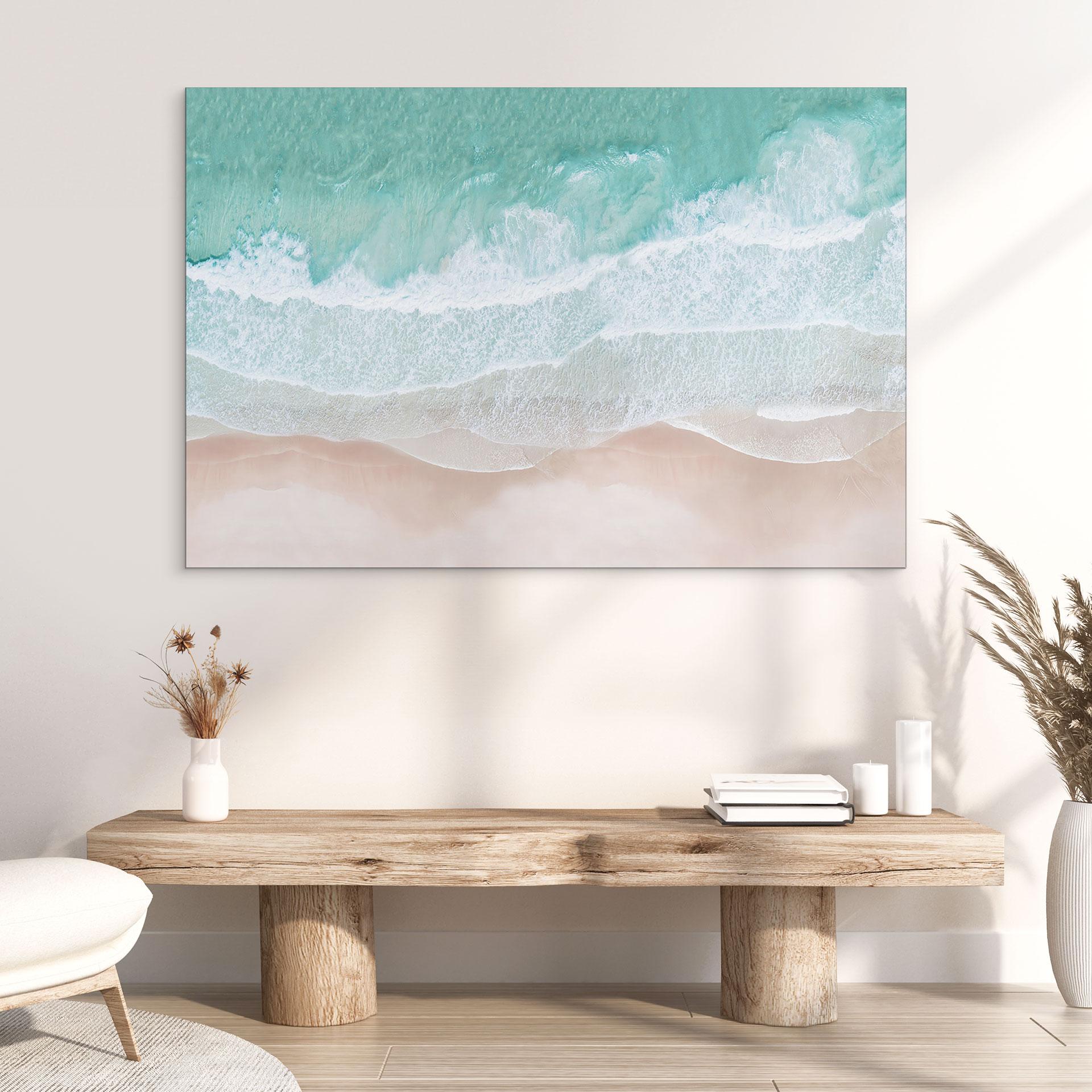 Billede Blide bølger på stranden - Sisi & Seb – print på aluminium (Alu-Dibond)