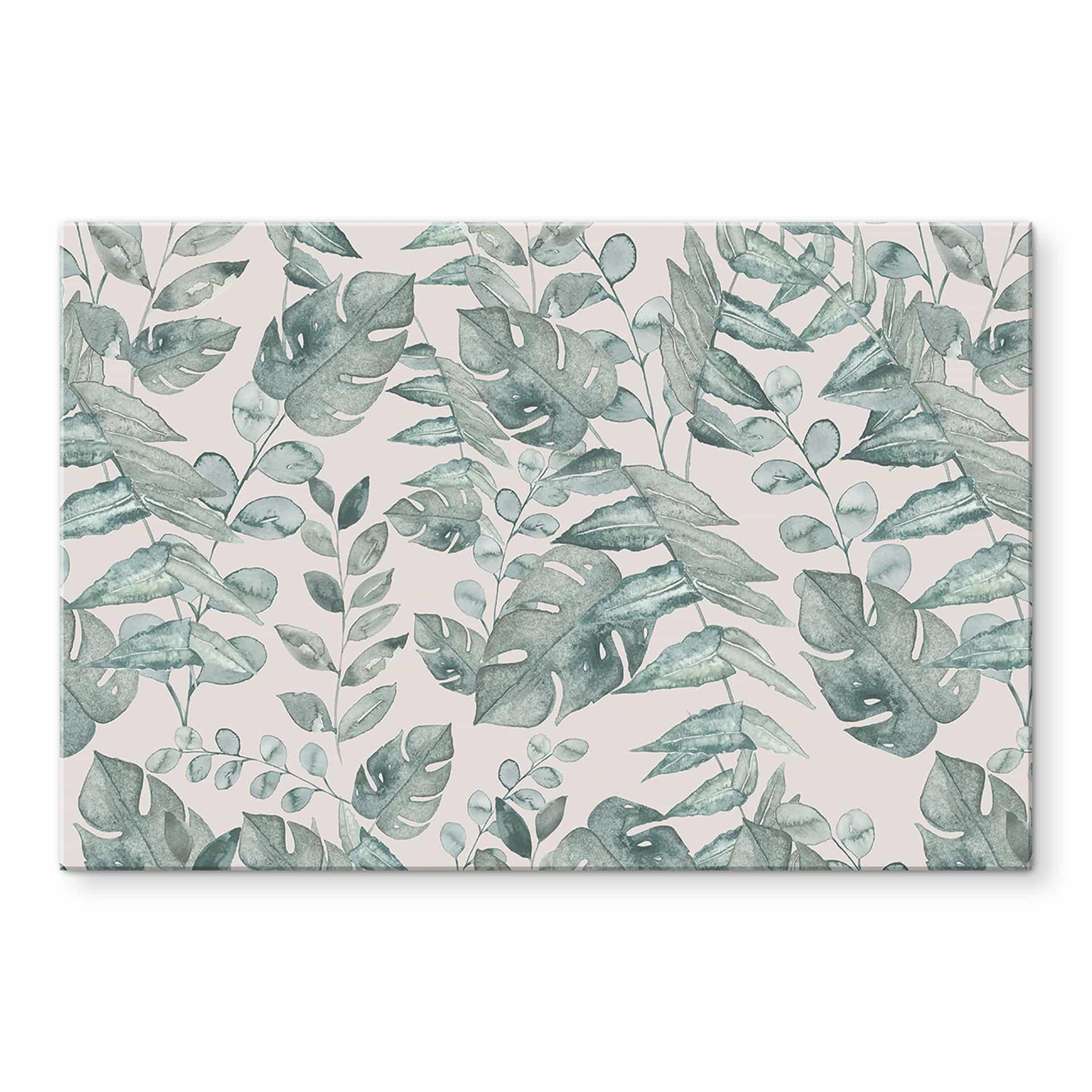 Akrylbillede jungleblade akvarel creme - Bloomery Decor