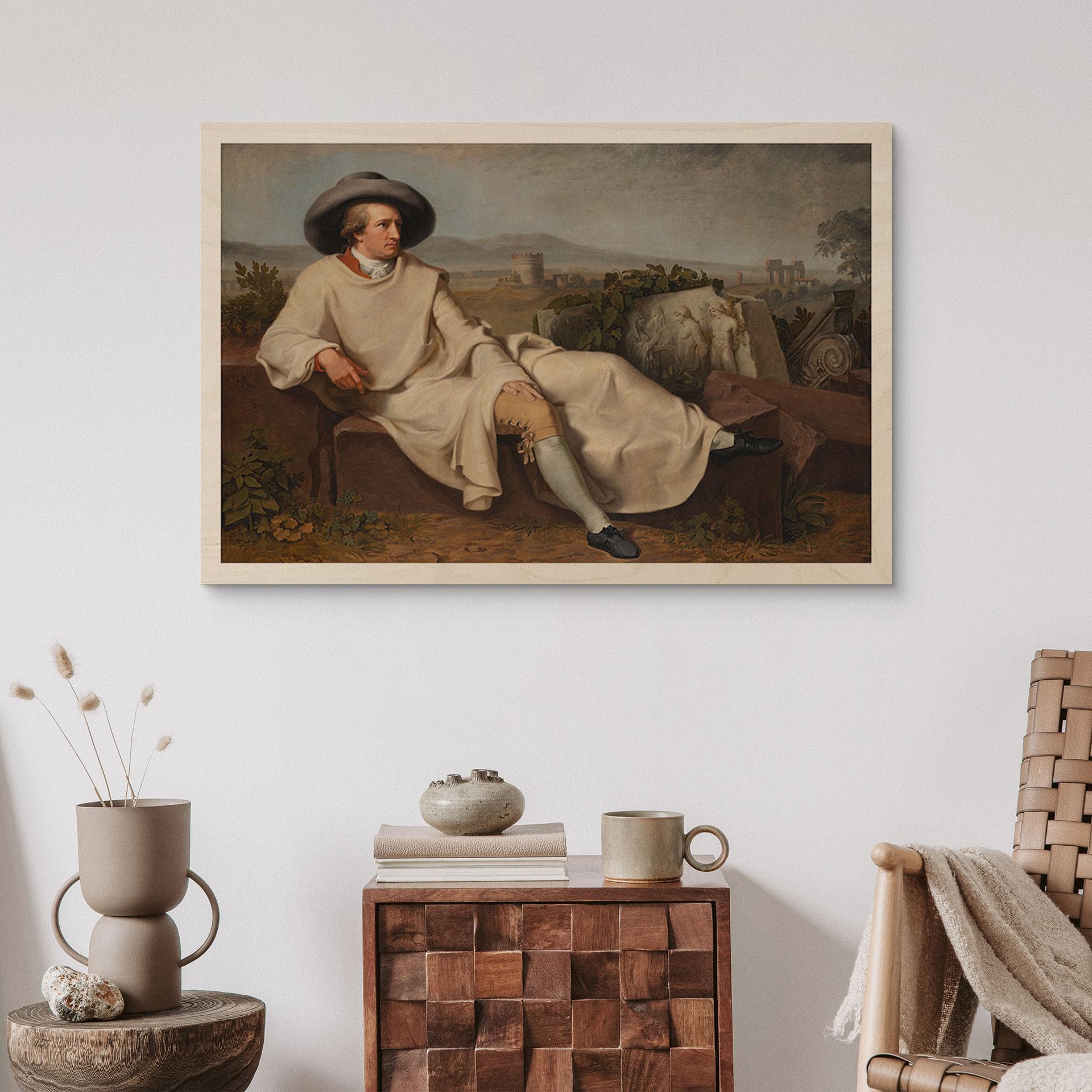 Holzbild Tischbein - Goethe in der römischen Campagna
